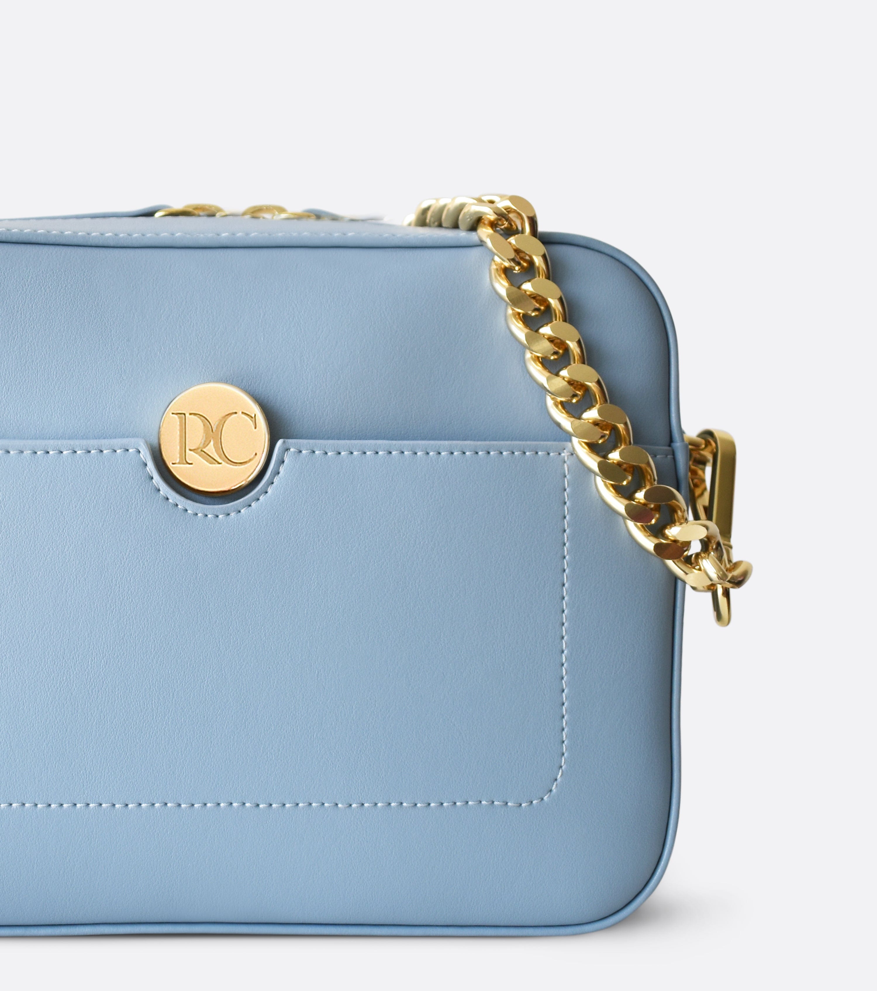 Nomad Vegan Leather Crossbody Bag for Apple Devices | Light Blue | Perfect for Travel, Work & Everyday Use