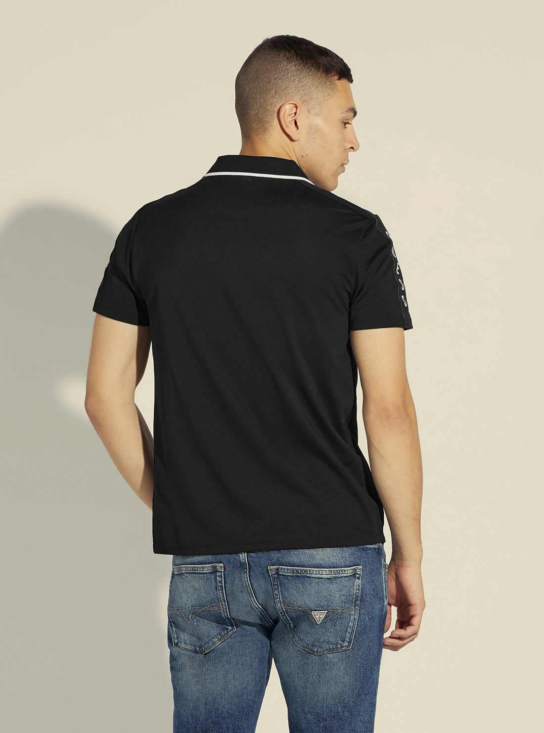Premium Black Paul Pique Tape Polo T-Shirt for Men - Breathable Cotton Blend Casual Shirt - Perfect for Golf, Business Casual & Everyday Wear