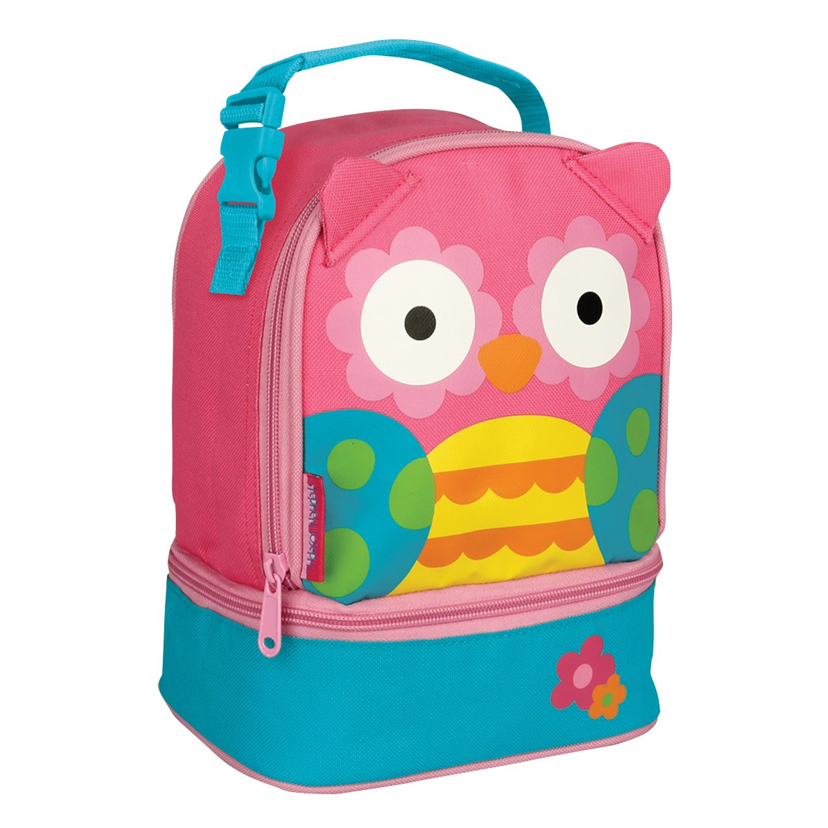 Stephen Joseph Owl Lunch Box for Kids - Insulated Reusable Lunch Bag with Adjustable Strap - Perfect for School, Picnics, and Work (Blue Owl Design)