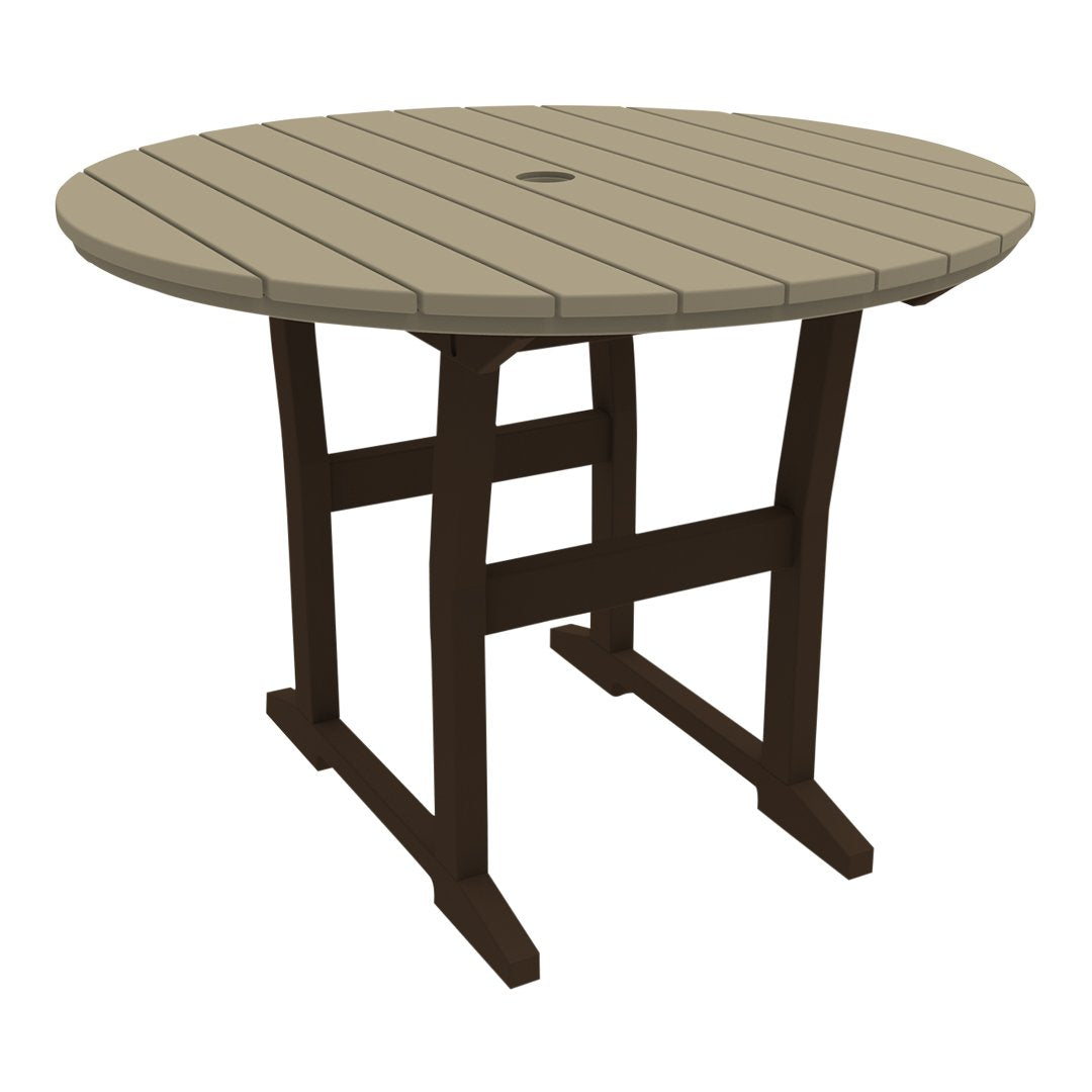 Coastline Cafe Round Dining Table - 36 Inch Modern Kitchen Table for Small Spaces, Breakfast Nook & Apartment - Perfect for Coffee Shops, Restaurants & Home Decor