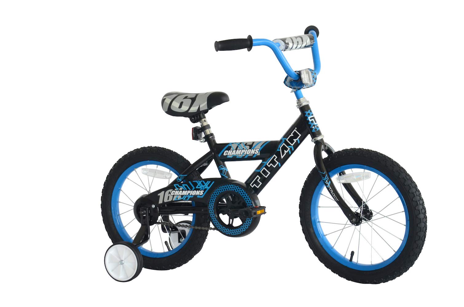 TITAN Champion Deluxe Boys BMX Bike - 20 Inch Lightweight Aluminum Frame, Adjustable Seat - Perfect for Kids Ages 8-12, Street & Dirt Track Riding, Stunts & Freestyle Tricks