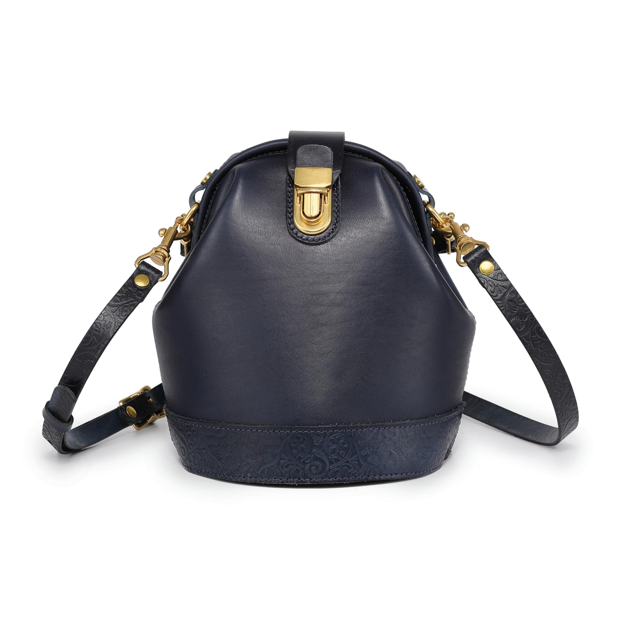 Premium Doctor Bucket Crossbody Handbag for Women - Genuine Cowhide Leather Shoulder Bag - Stylish & Versatile Purse for Work, Travel & Everyday Use