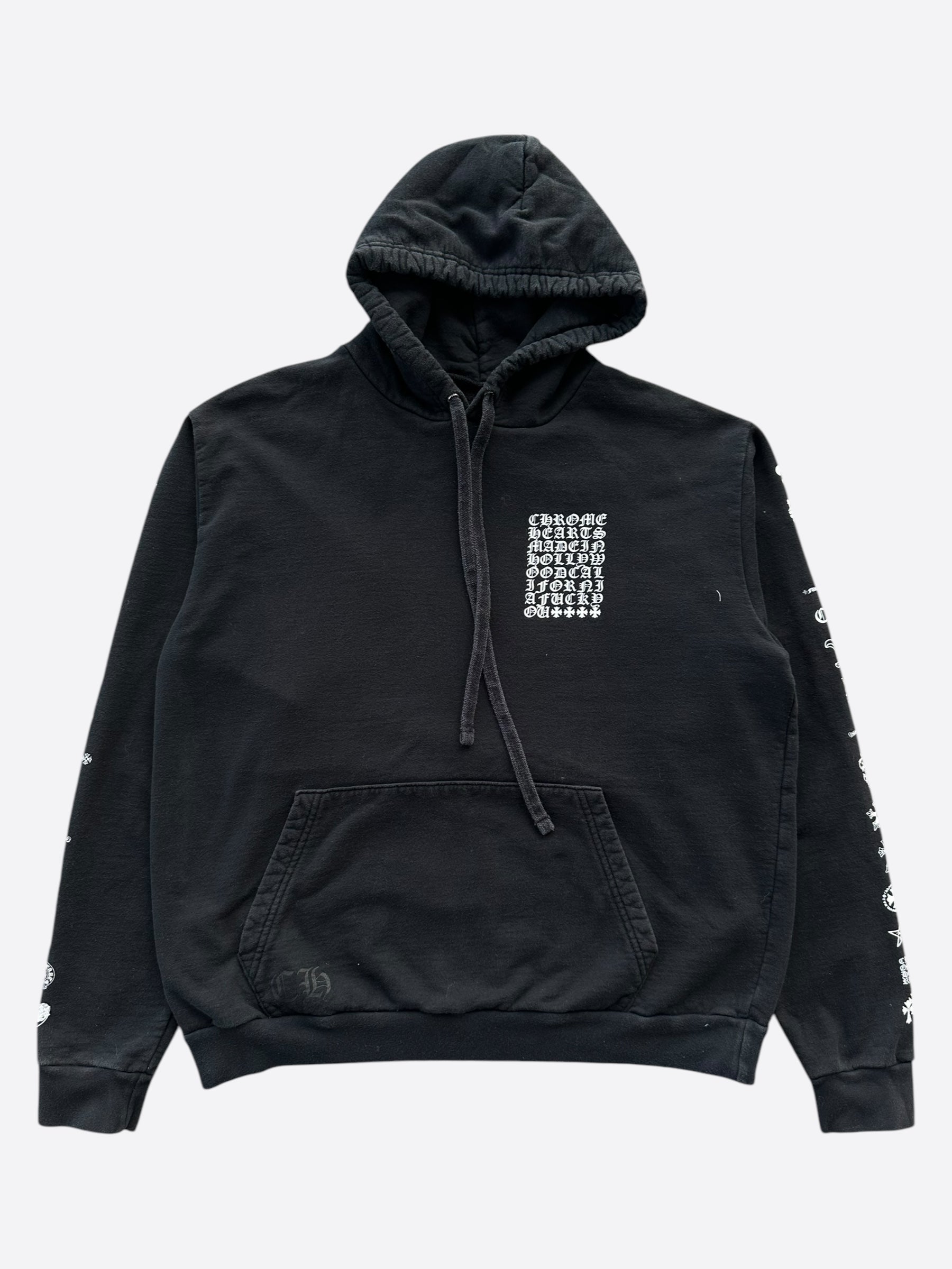Chrome Hearts Black & White Mini Logos Hoodie - Stylish Unisex Pullover for Streetwear & Casual Outfits | Perfect for Everyday Wear & Urban Fashion