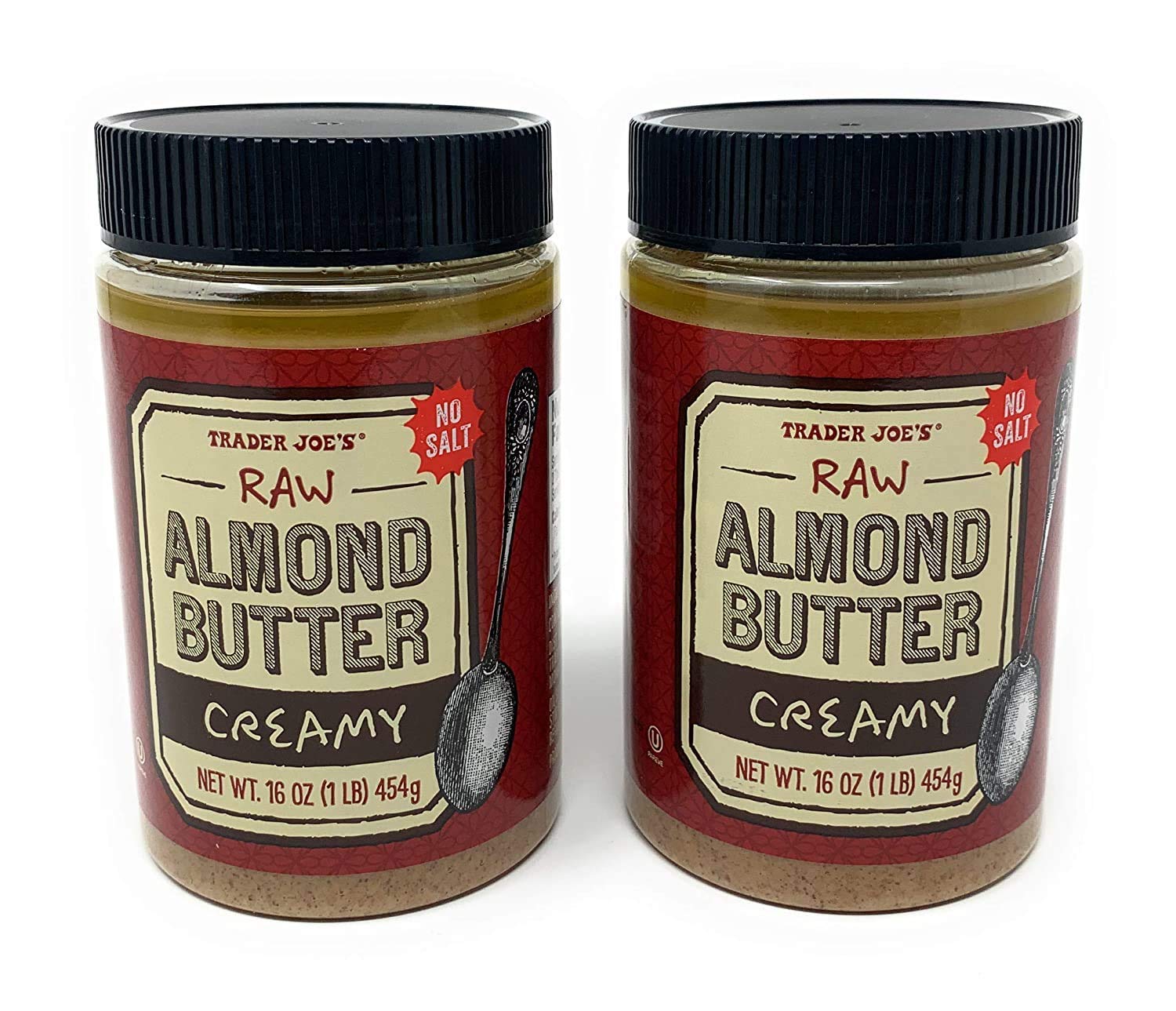 Organic Creamy Almond Butter Unsalted 16 Oz (2 Packs, Set of 4) – Healthy Snack for Smoothies, Toast & Baking | Trader Joe's Style Nut Butter