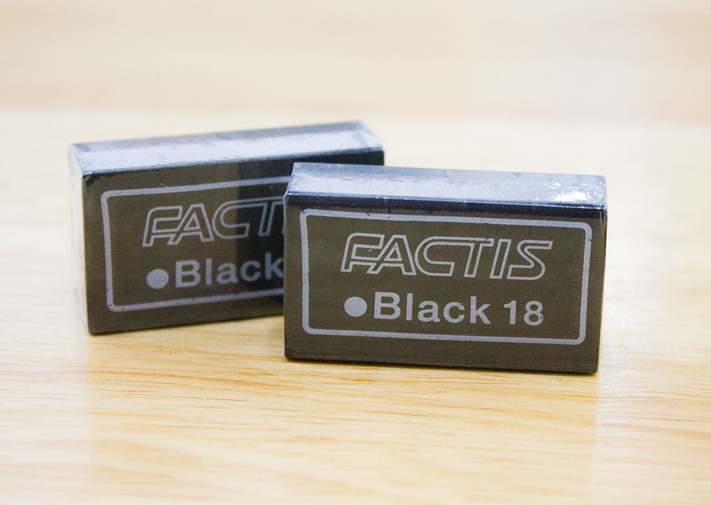 Factis Black 18 Premium Art Eraser - Professional Sketching, Drawing & Drafting - Ideal for Artists, Students & Office Use