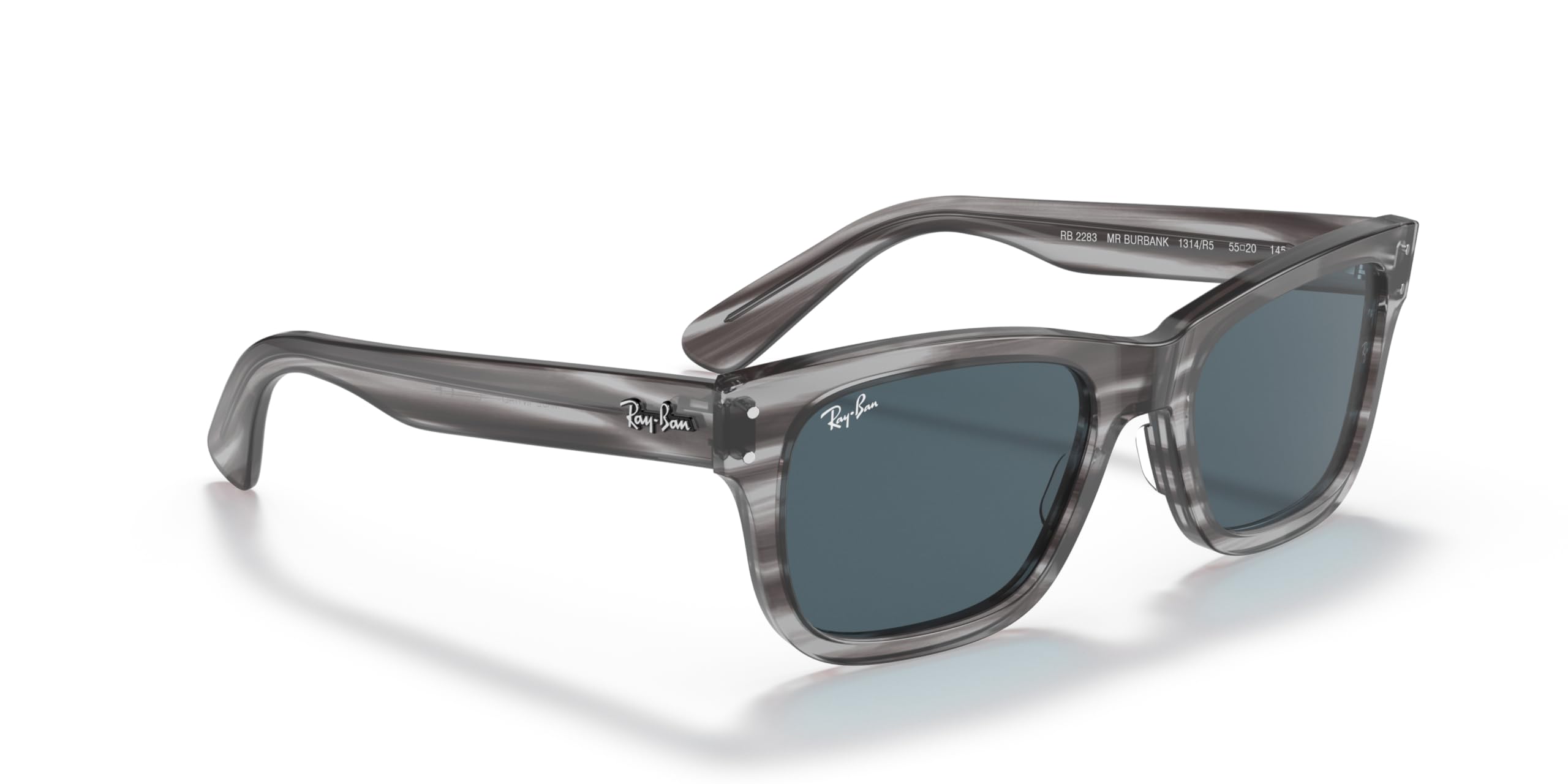 Ray-Ban RB2283 Mr. Burbank Rectangular Sunglasses for Men - Classic Polarized Aviator Style - Perfect for Driving, Beach & Outdoor Activities