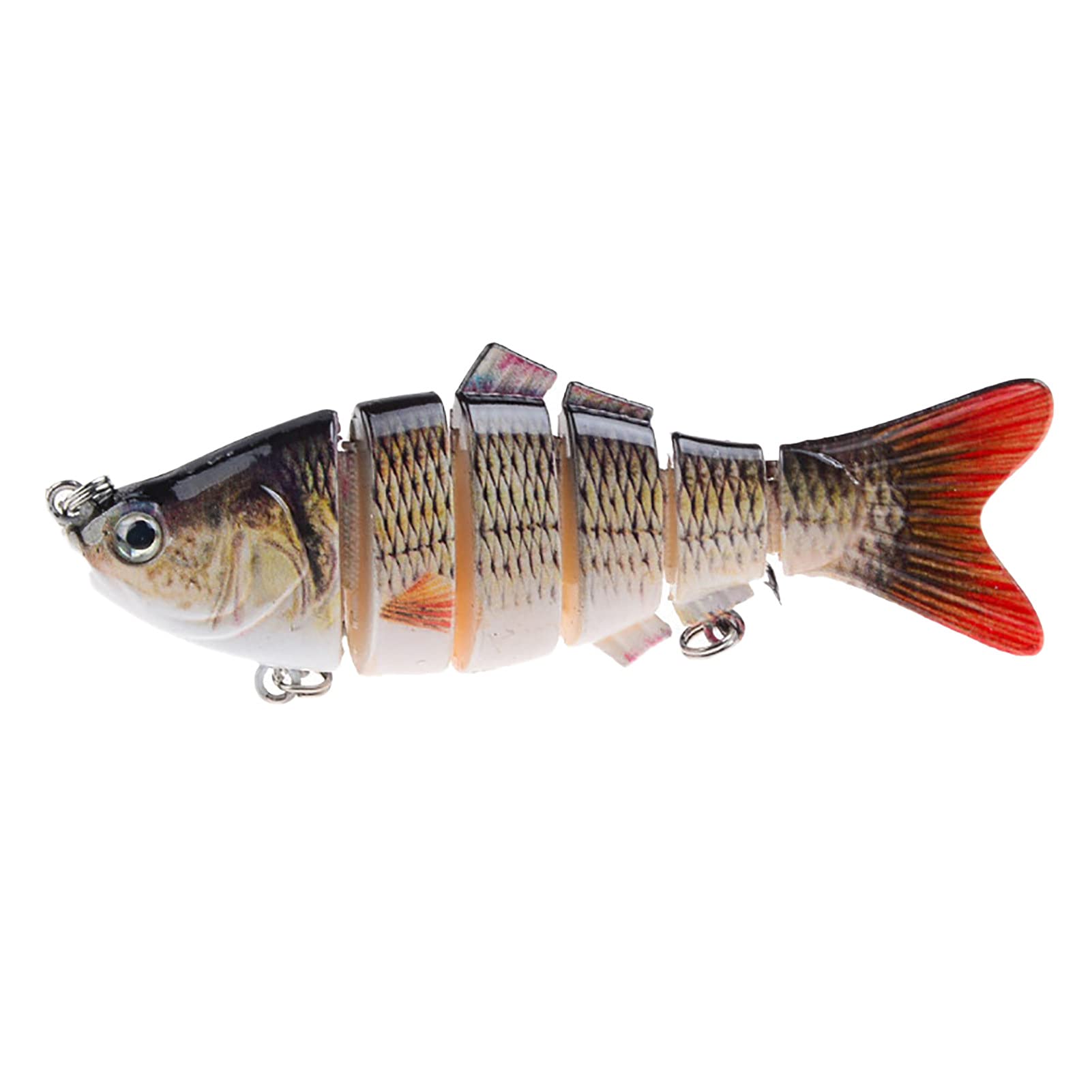6-Segment Multi-Jointed Swimbait Lure 10cm 17g - Realistic Bionic Hard Plastic Fishing Bait for Freshwater & Saltwater - Perfect for Night Fishing & Angler Gifts (Great for Bass, Trout, and Walleye Fishing)