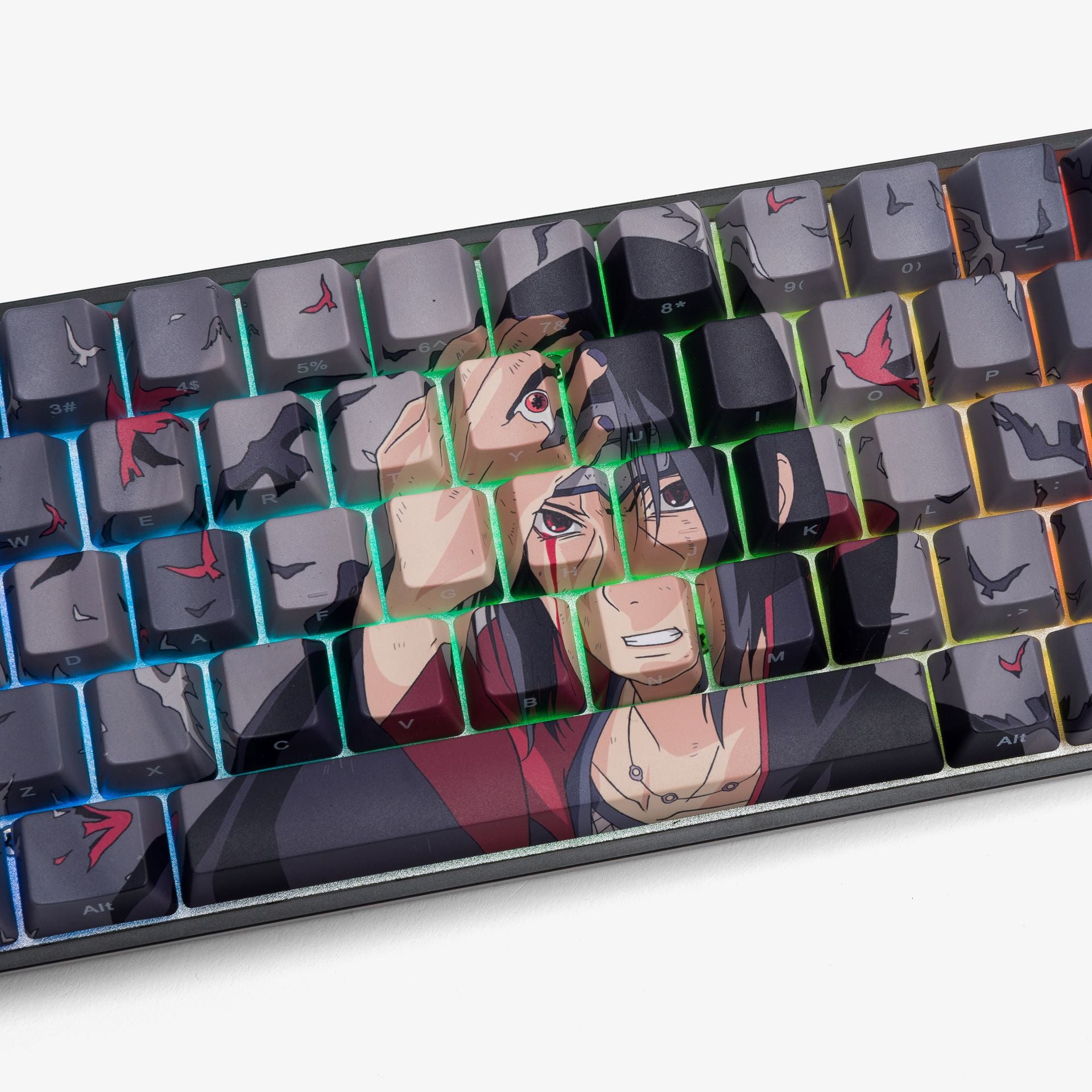 Naruto x HG Basecamp 65 Keyboard - Itachi Uchiha Themed Mechanical Gaming Keyboard for PC & Mac | Perfect for Anime Fans & Gamers