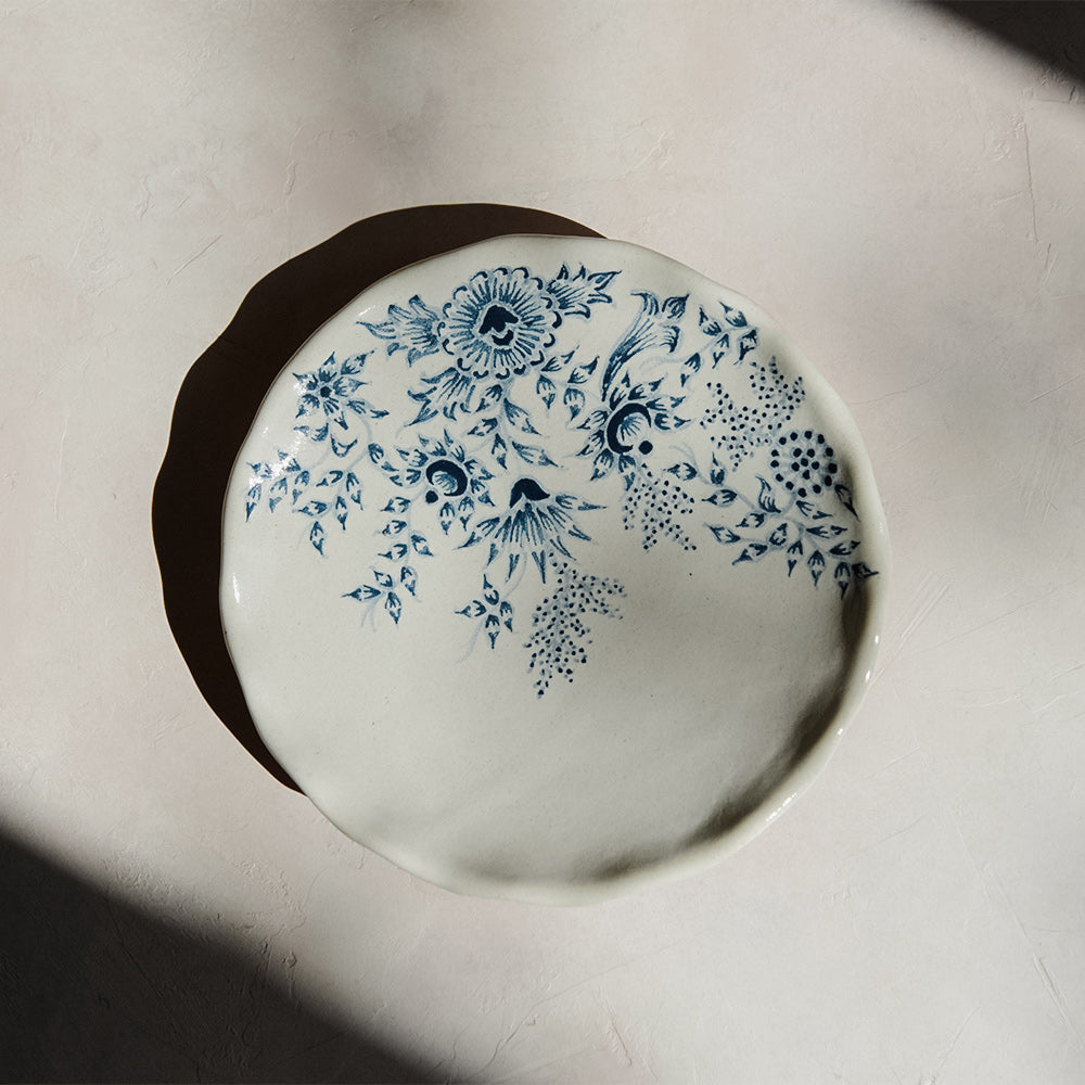 Hand Painted Artisan Plate - Unique Ceramic Dinnerware for Home Decor, Wedding Gifts & Special Occasions | Elegant Handcrafted Decorative Plate for Dining, Wall Display & Collectibles