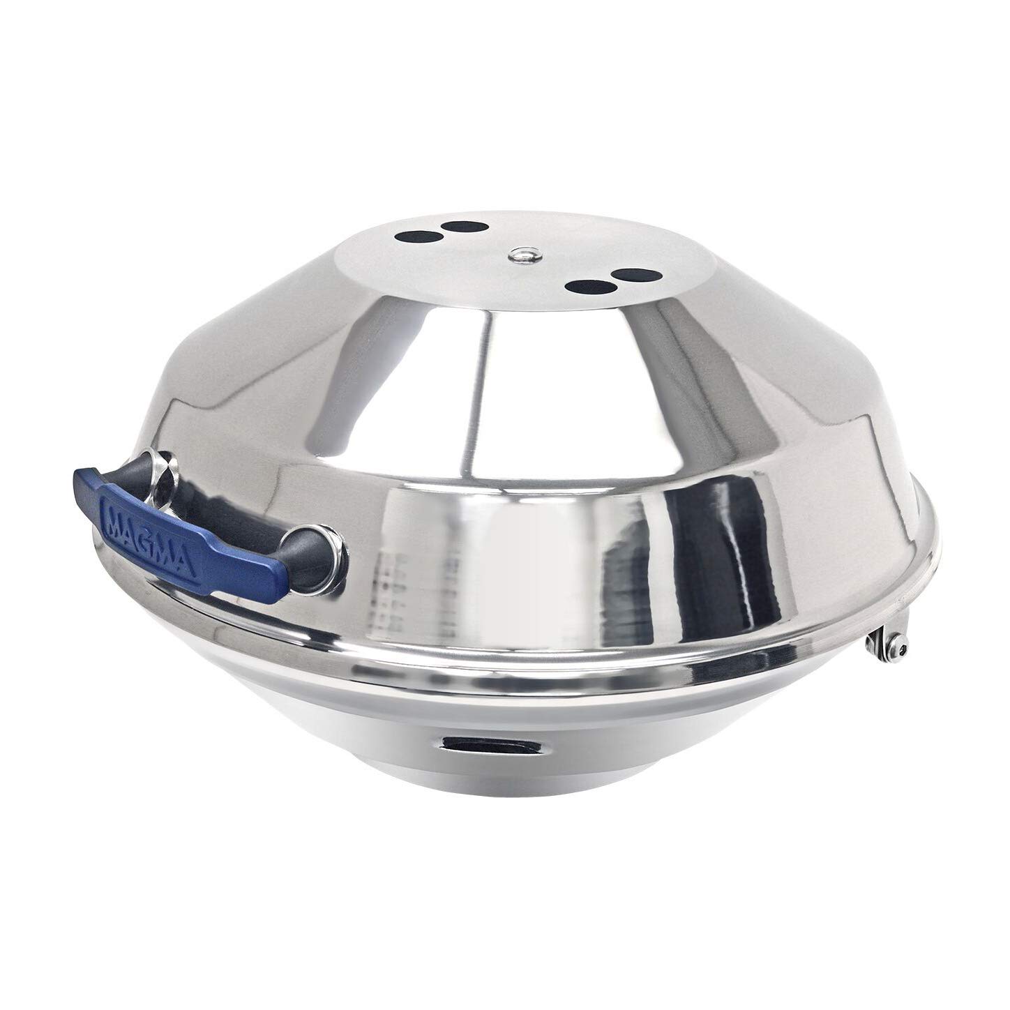 Magma Products Marine Kettle Charcoal Grill with Hinged Lid - Portable Outdoor Cooking for Boating, Camping & Backyard BBQs