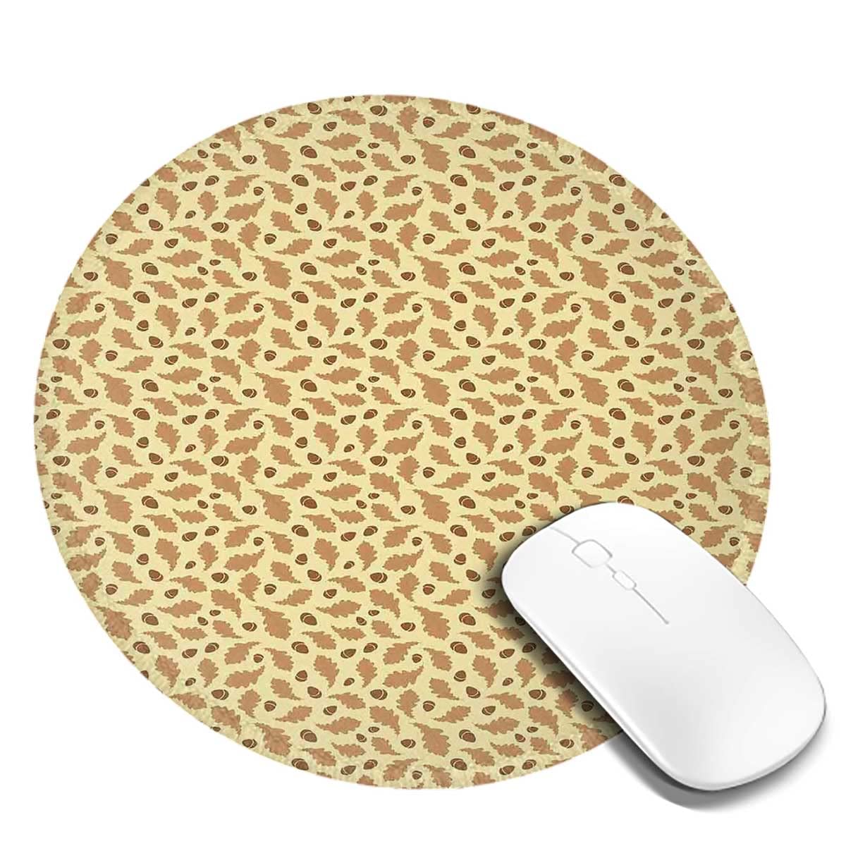 Premium Non-Slip Textured Mouse Pad with Stitched Edge - 7.9x7.9 Inches Gaming & Office Desk Mat - Oak Leaves Fall Design for Computer, Laptop, PC Workstation (1 Pack) - Ideal for Home Office, Gaming Setup & Professional Workspaces
