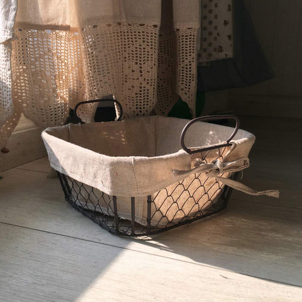 Cabilock Decorative Metal Wire Fruit Basket - Candy & Snack Storage Container for Home, Kitchen, and Party Decor | Rustic Organizer for Fruits, Treats, and Home Accents