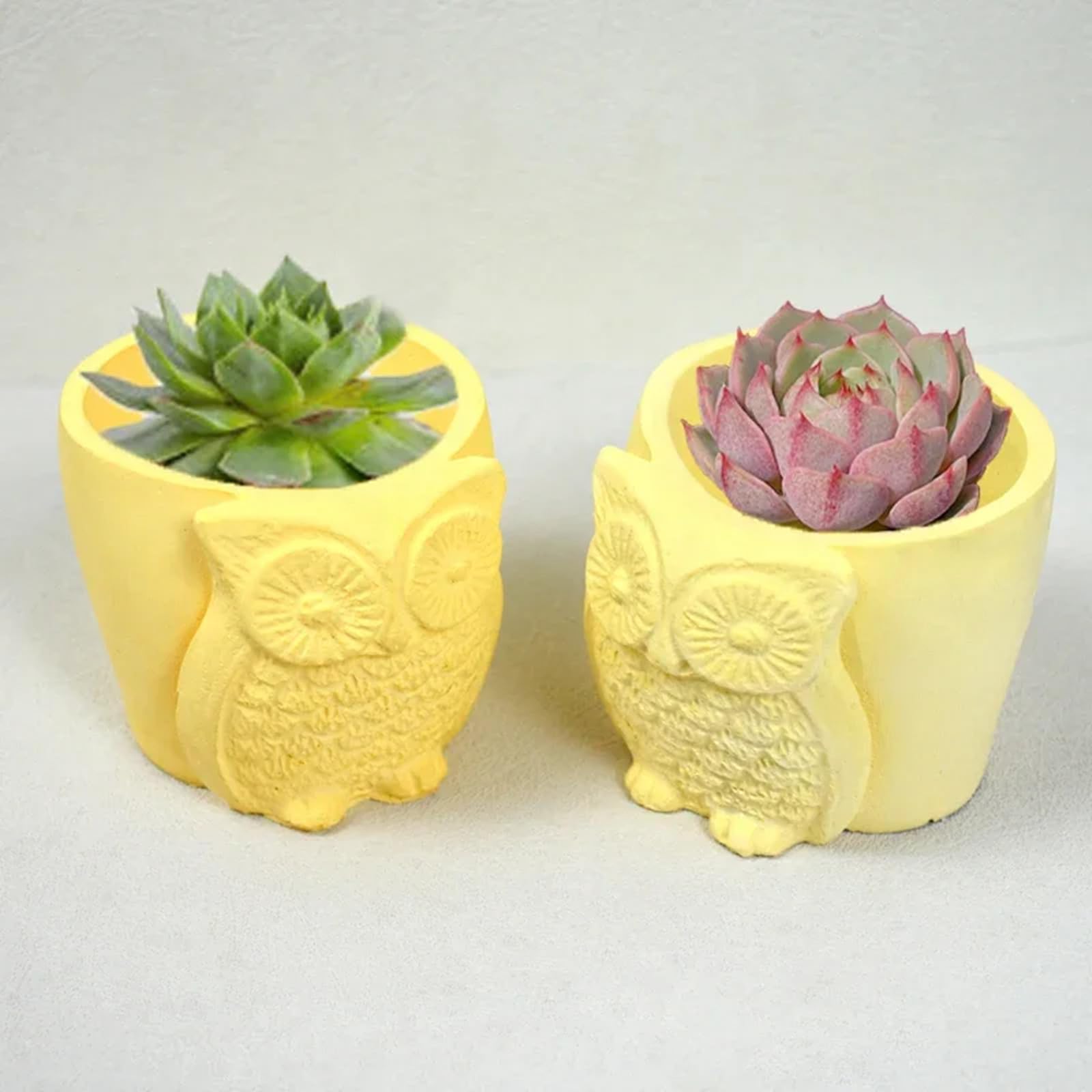 Owl Silicone Concrete Flower Pot Molds - Large Succulent Planter Cement Clay Molds for DIY Handmade Home Garden Decor - Perfect for Indoor Plants, Outdoor Decor, and Creative Crafting Projects