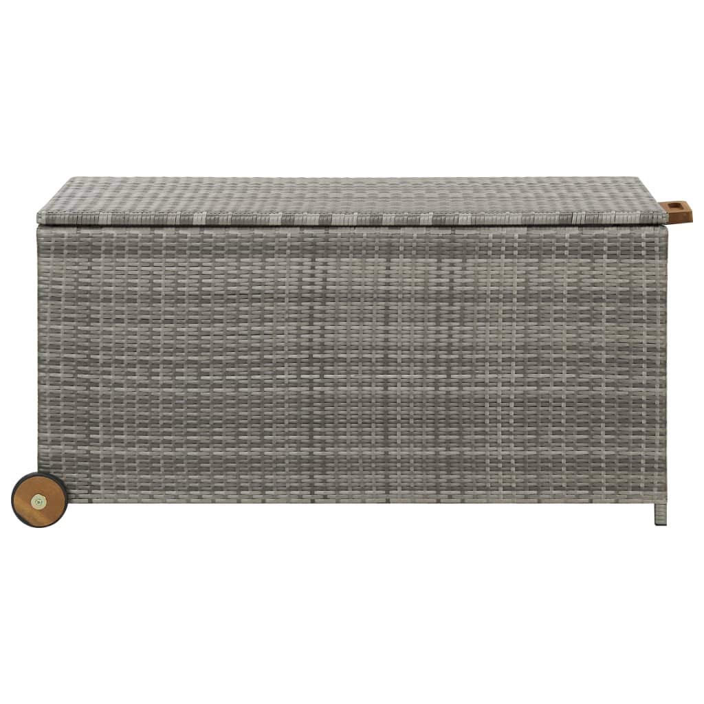 vidaXL Outdoor Storage Box with Lid - Waterproof Deck Box, Patio Cabinet & Storage Chest for Outdoor Cushions, Pillows, Garden Tools & Pool Supplies - Light Gray - Perfect for Backyard, Patio & Poolside Organization
