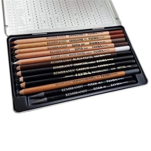 Lyra Rembrandt Art Design Sketch Pencils - 12-Piece Professional Drawing Pencil Set for Artists & Students | Premium Graphite Pencils for Sketching, Shading & Fine Art | Perfect for Portraits, Landscapes & Classroom Use