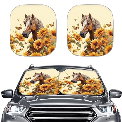 Horse Sunflower Butterfly