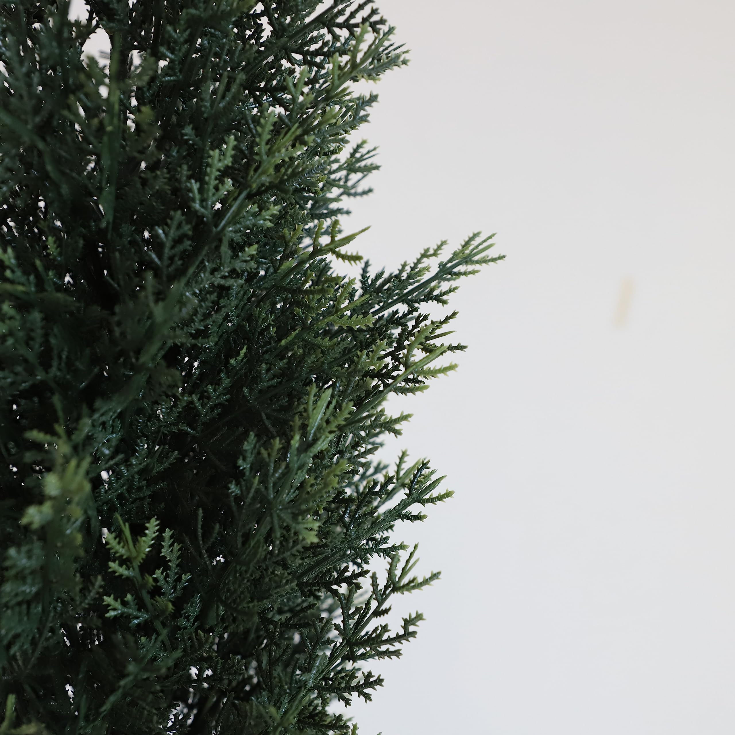 2 Pack 67 Inch Artificial Cedar Topiary Trees in Plastic Pots - Indoor/Outdoor Fake Potted Plants for Home Decor, Office, Patio & Garden Decorations