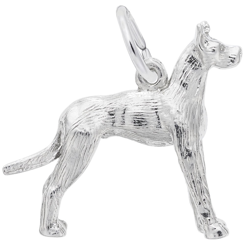 Great Dane Dog Charm for Jewelry - Sterling Silver or Gold Plated Pendant for Bracelets & Necklaces - Perfect for Pet Lovers & Dog Breed Enthusiasts - Gift for Birthdays, Anniversaries & Dog Themed Parties