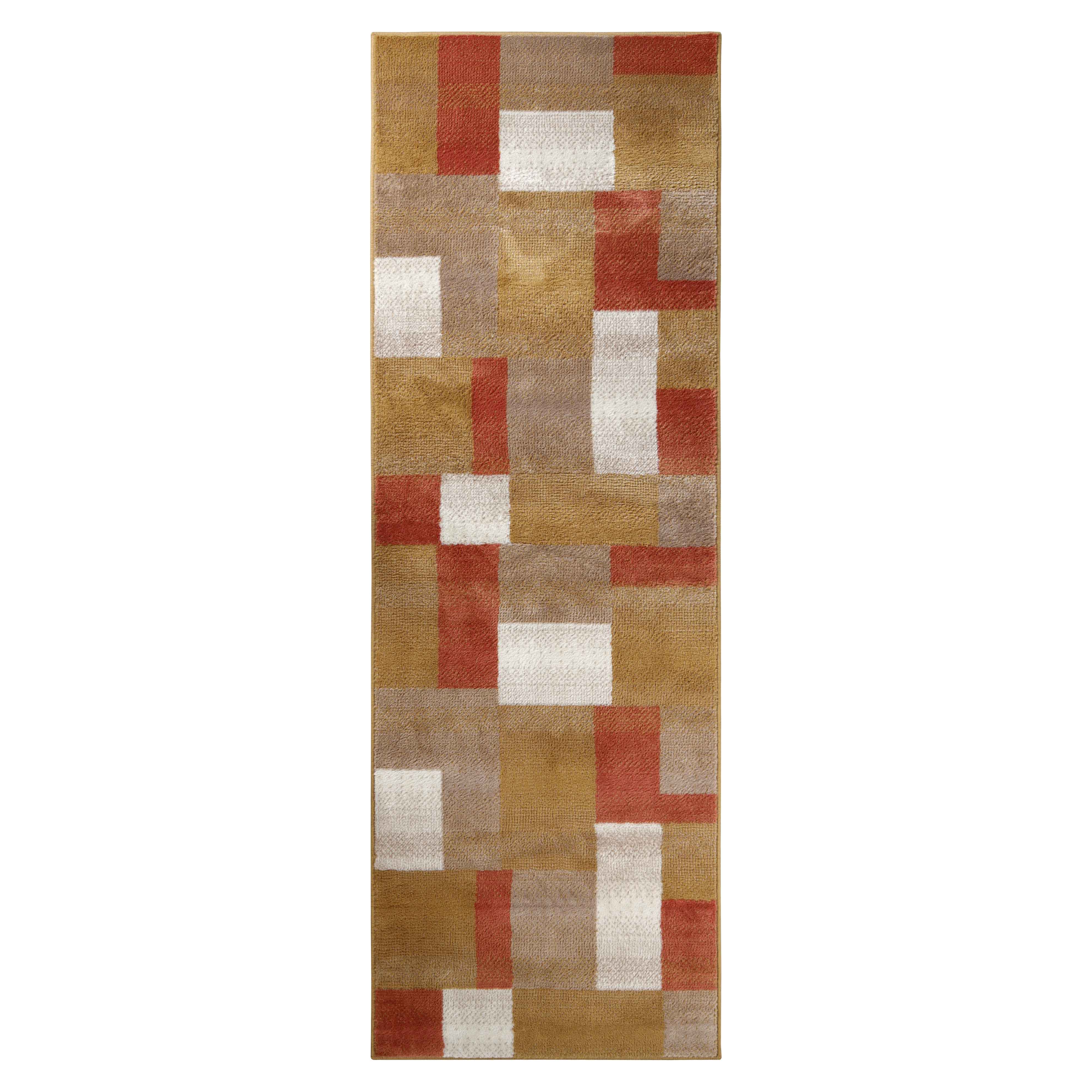 Clifton Modern Geometric Patchwork Area Rug or Runner Rug - Non-Slip Soft Living Room Carpet for Home Decor, Bedroom, Office - Stylish & Durable Floor Mat