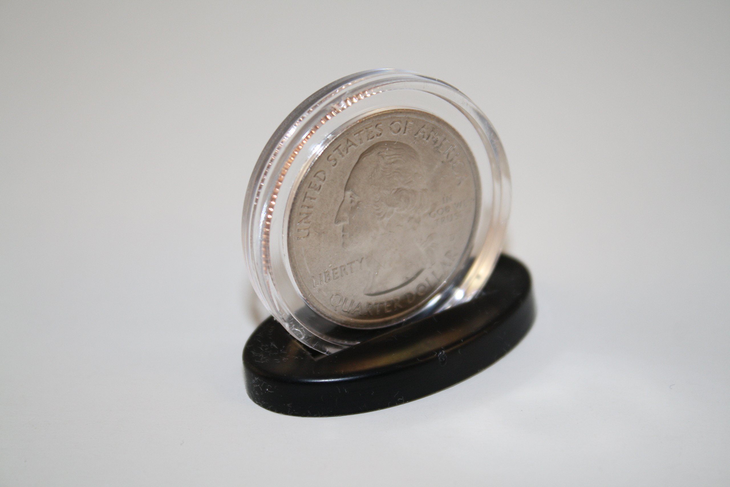 250 Pack Single Coin Display Stands for Half Dollar & Quarter Capsules - Perfect for Coin Collectors, Exhibitions & Retail Displays