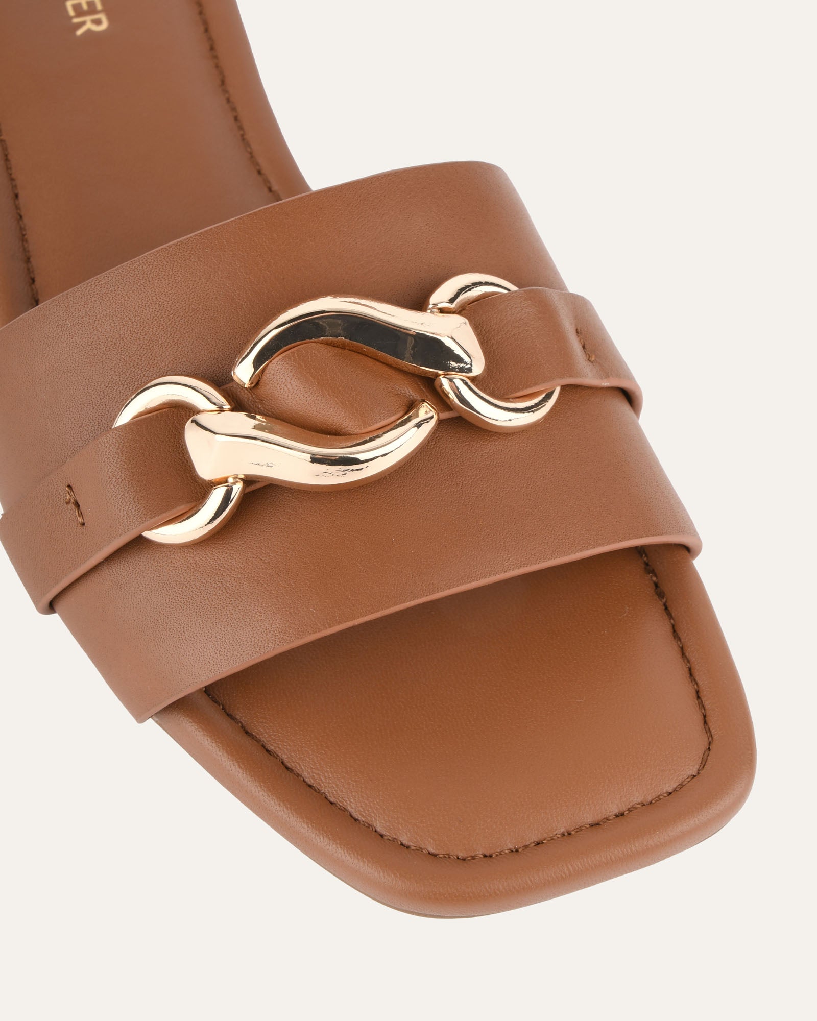 Pablo Flat Slide Sandals - Dark Tan Genuine Leather - Comfortable Casual Shoes for Men & Women - Perfect for Beach, Pool, and Summer Outings