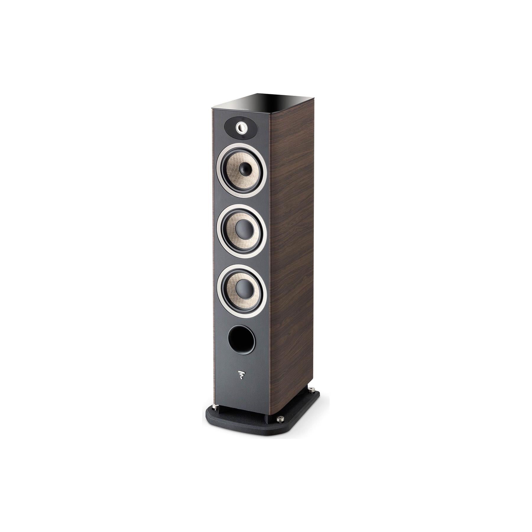Focal Aria 926 Walnut Floor Standing Speakers - High-End Home Audio System for Music & Movie Theater Experience