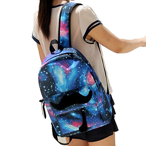 Acefast Galaxy Pattern Unisex Travel Backpack - Waterproof Canvas Backpack for School, Work & Outdoor Adventures | Durable Laptop Bag with USB Charging Port for College Students & Commuters