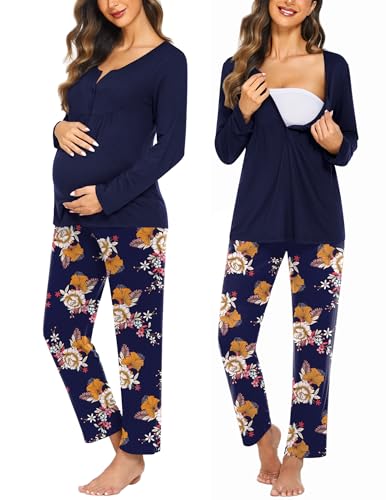 Navy Blue Flower