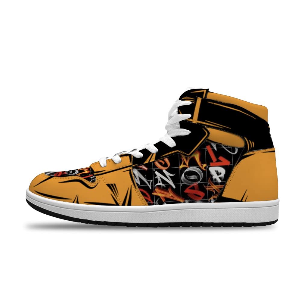 Custom Street Graffiti Sneakers for Men & Women - Fashionable Anime Basketball Shoes - Perfect for Urban Streetwear & Sports Enthusiasts