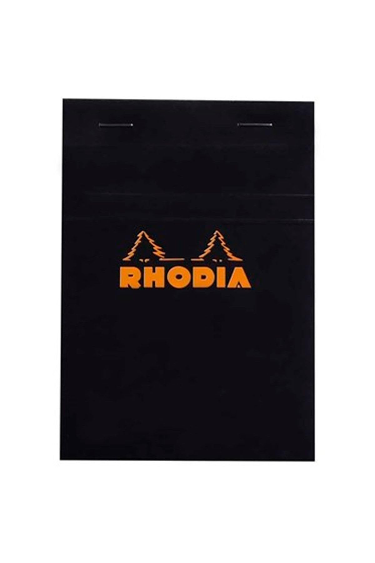 Rhodia 80 Sheet Graph Notepads, 4 x 6 Inches, Black - Perfect for Engineering, Sketching & Note Taking