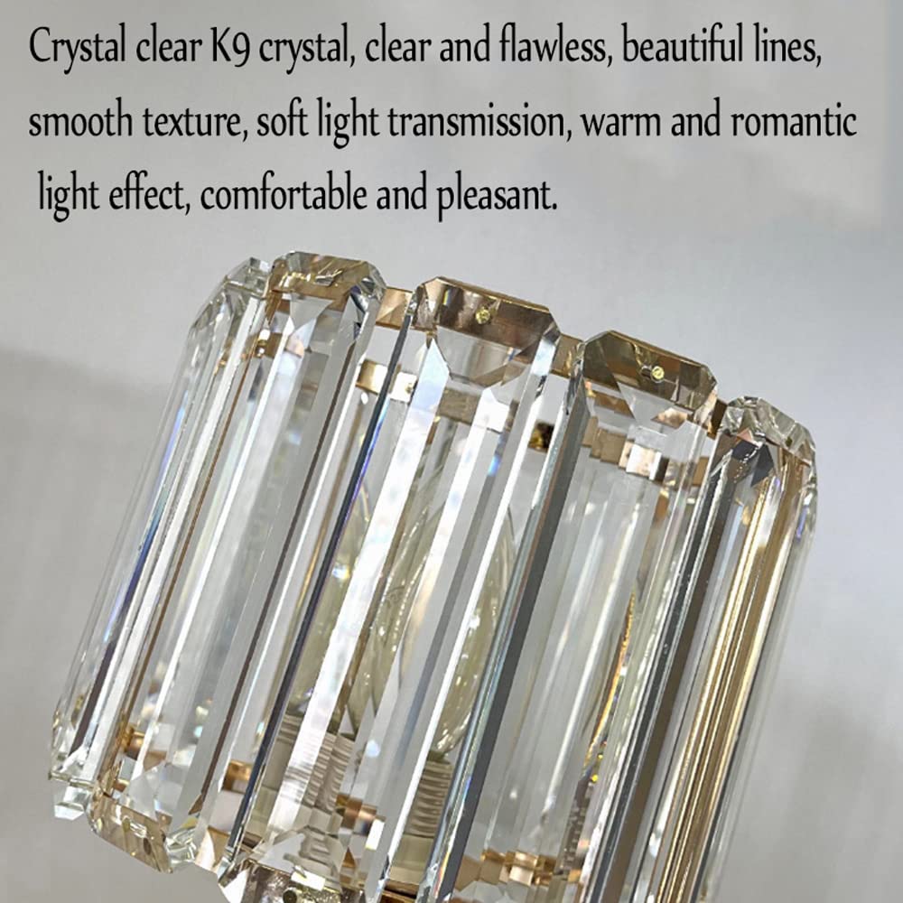 Modern Crystal Wall Sconce Lights - Elegant E14 Wall Lighting Fixtures for Living Room, Bedroom & Corridor | Decorative Home Lighting for Bedside, Hallway & Interior Design