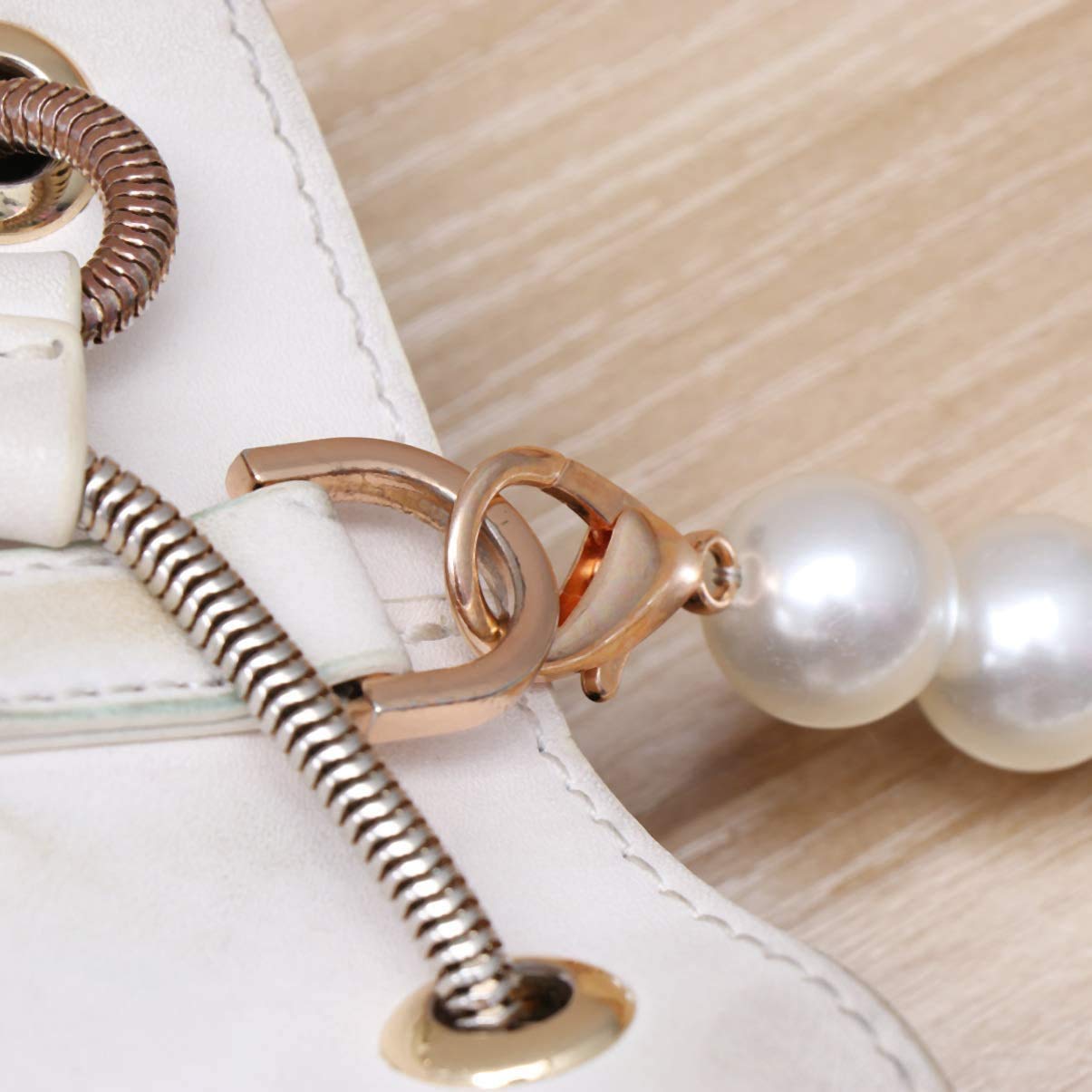 Elegant Imitation Pearl Bag Strap - 12