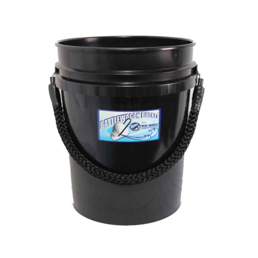 5 Gallon Battlewagon Bucket with Heavy Duty Rope Handle - Durable Utility Pail for Camping, Construction & Outdoor Work
