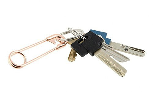 Kikkerland Safety Pin Keychain - Durable Stainless Steel Key Ring for Keys, Bags & Backpacks - Perfect for Travel, Hiking & Everyday Use