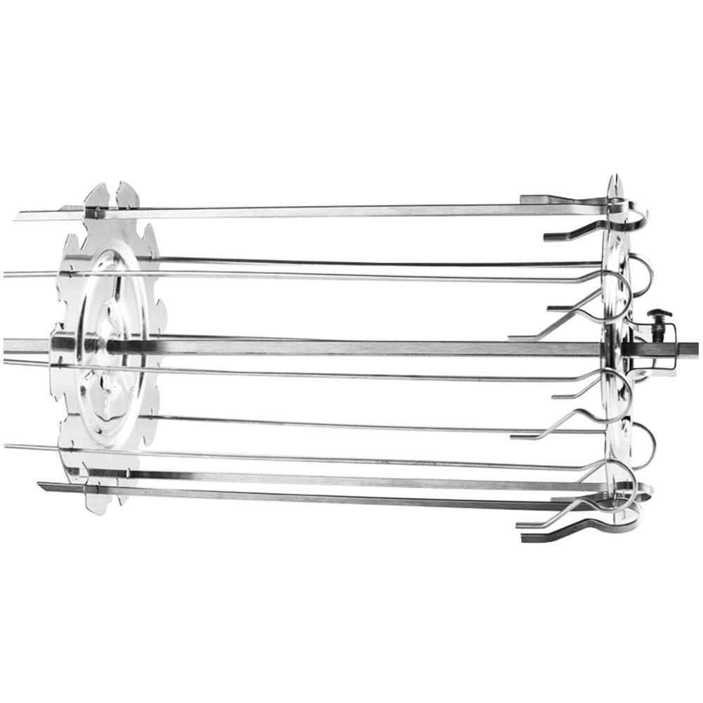 Premium Stainless Steel BBQ Rotisserie Skewer Set - 6-Piece Kebab Grill Cage for Oven & Outdoor Cooking | Perfect for Backyard BBQs, Camping Trips & Party Grilling