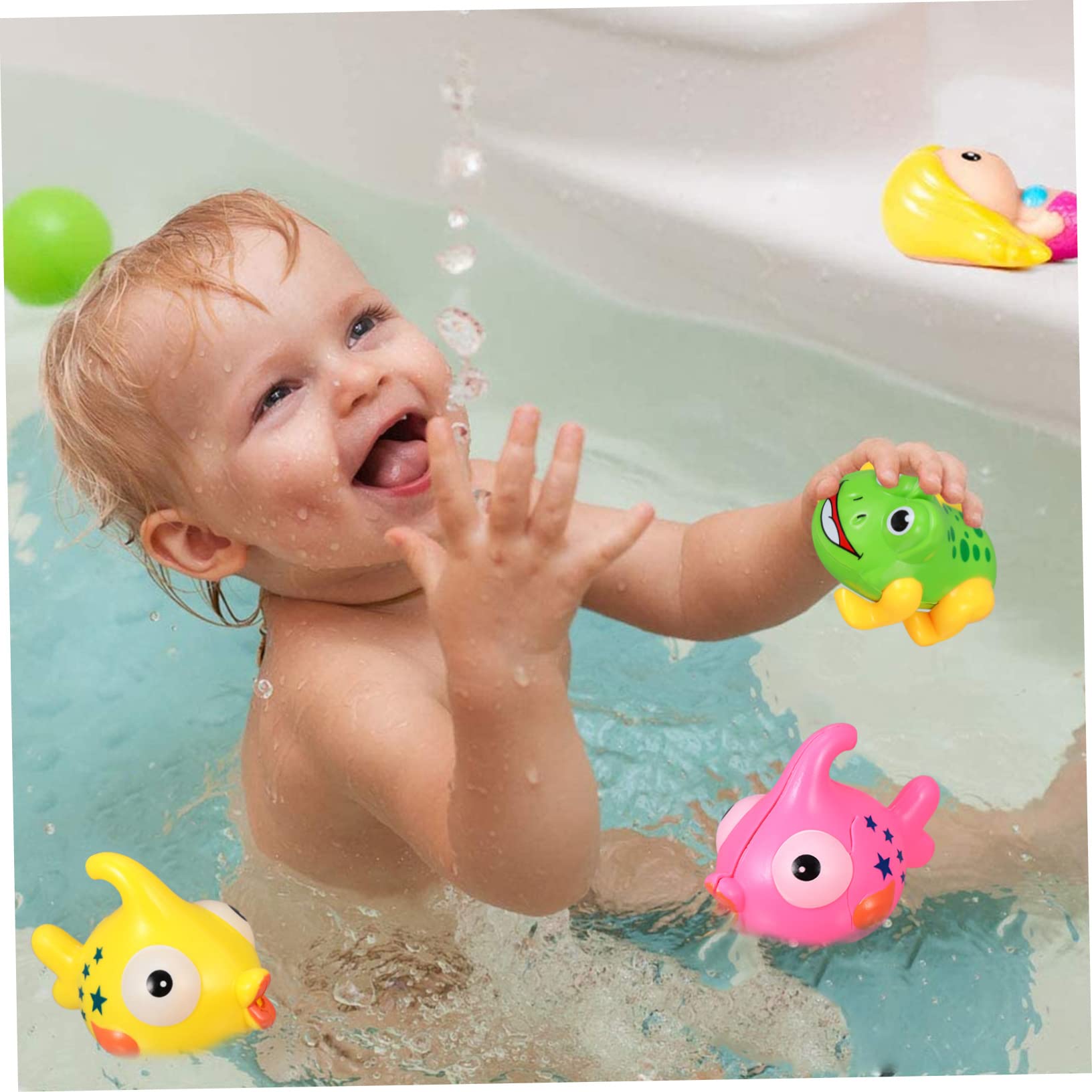 KICHOUSE 1 Set Plastic Fishing Toys with Animal Squirters - Educational Water Play Toys for Kids Pool, Bath & Outdoor Fun