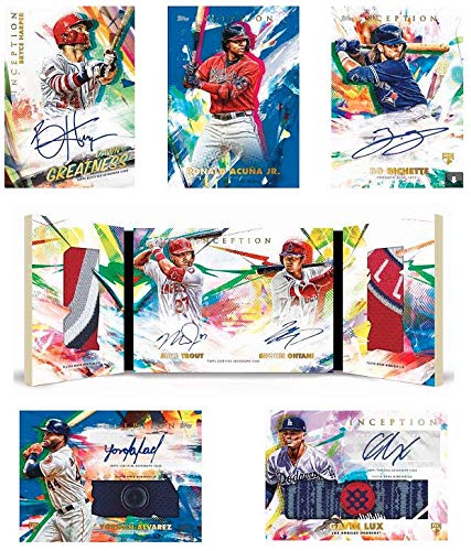 2020 Topps Inception MLB Baseball Trading Card Box - 7 Cards Pack | Collectible Sports Memorabilia for Baseball Fans & Card Collectors | Perfect for Gifts, Investments, and Game Room Displays