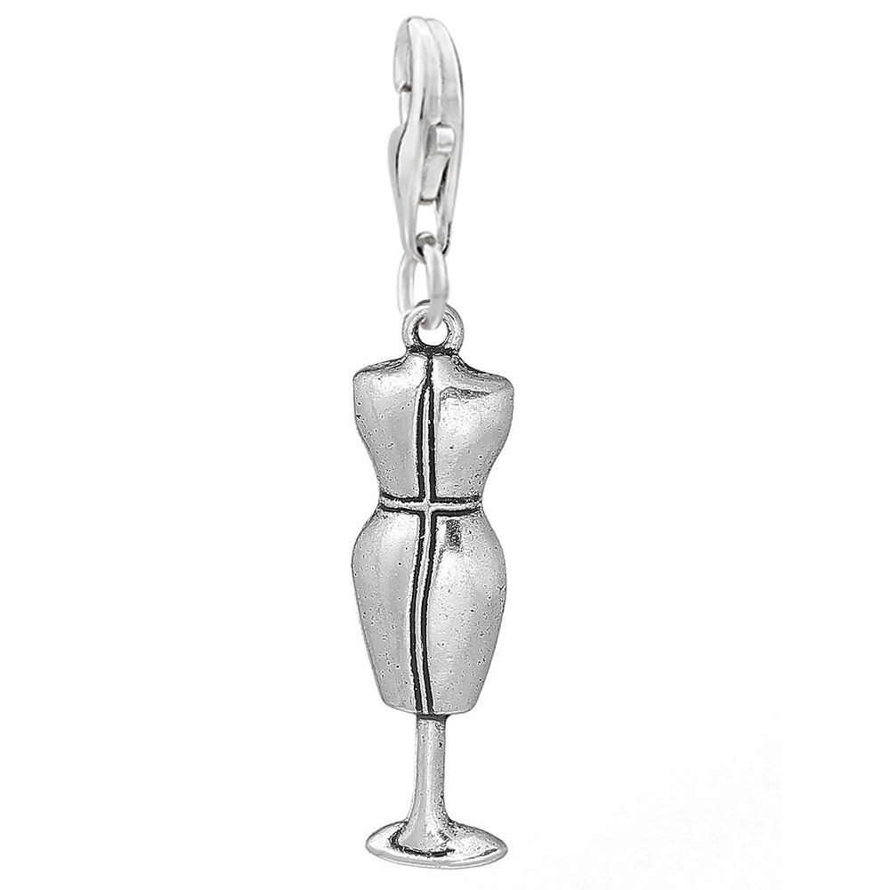 Sparkly Mannequin Pendant Charm for Bracelets & Necklaces - Elegant Jewelry Accessory for Parties, Date Nights, and Gift Giving