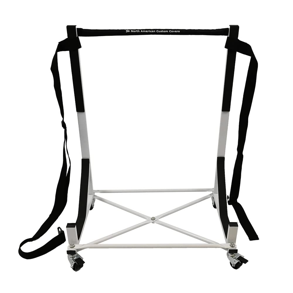 Heavy-Duty Hardtop Stand Storage Cart with Securing Strap & Dust Cover - Perfect for Jeep Wrangler, Bronco & Off-Road Vehicle Hardtop Storage & Protection