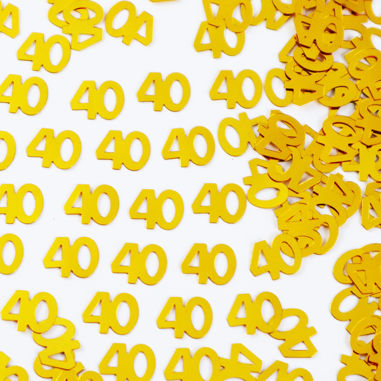 40th Birthday Confetti - Gold Number 40 Table Confetti for Birthday & Anniversary Party Decorations | Perfect for 40th Birthday Celebrations, Table Scatters, and Party Supplies