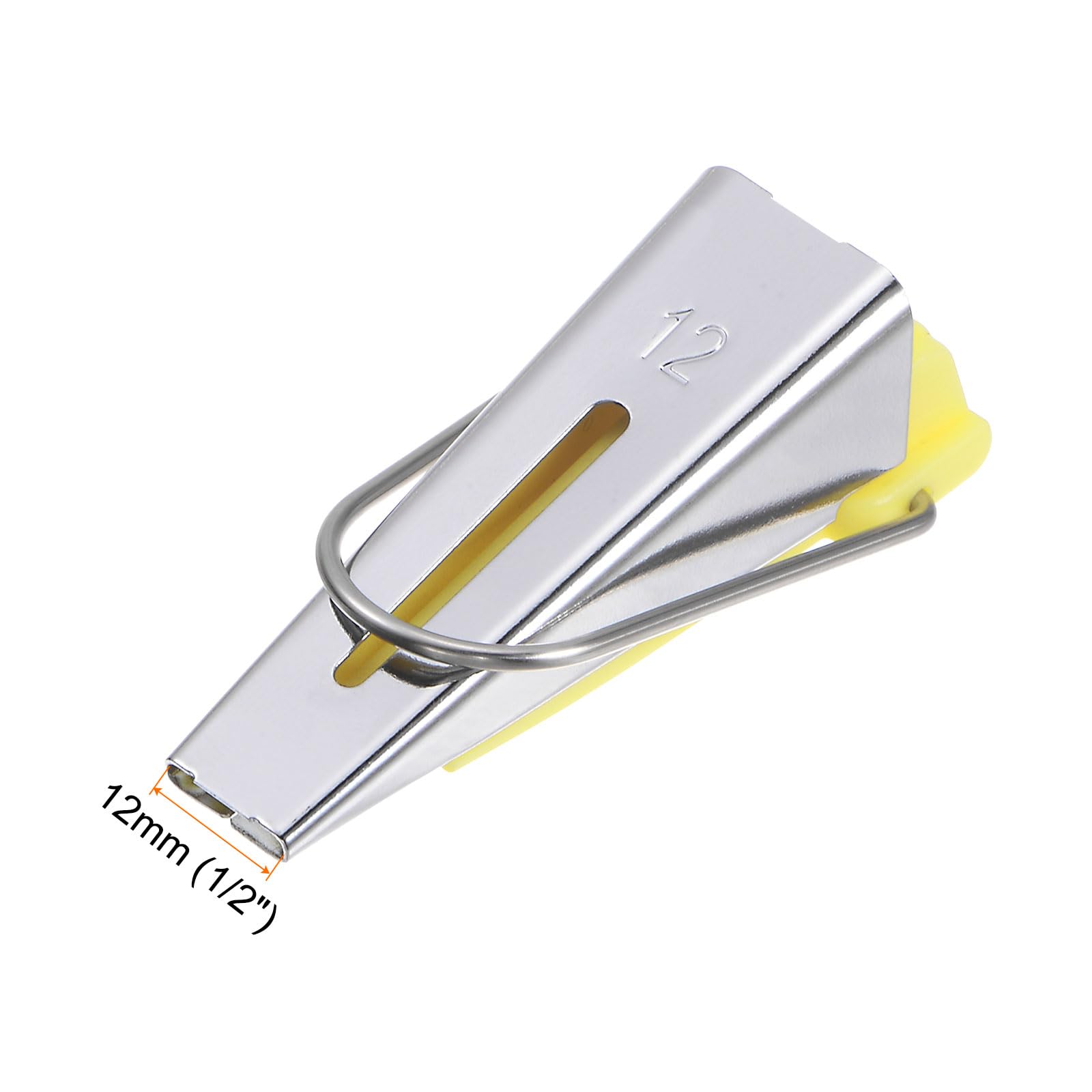 HARFINGTON 12mm Bias Tape Maker Kit - Single & Double Fold Fabric Binding Tool for Sewing, Quilting, DIY Crafts (Light Yellow) | Perfect for Dressmaking, Home Decor & Scrapbooking Projects