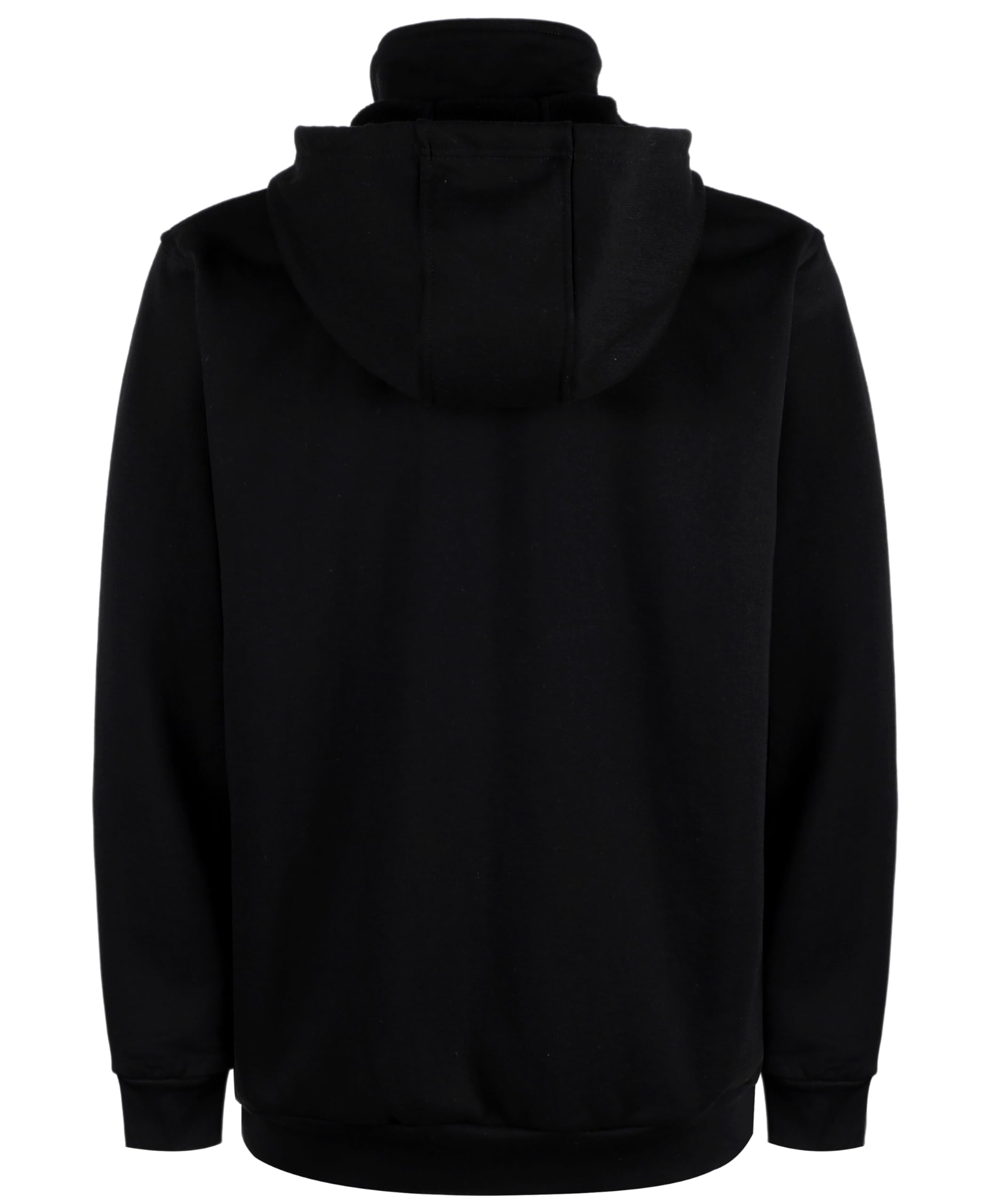 BOCOMAL FR Hooded Sweatshirt - Heavyweight 14oz Fleece, Zipper Mock-Neck, NFPA 2112 CAT2 Certified Fire Resistant - Black | Workwear for Oilfield, Construction & Industrial Safety