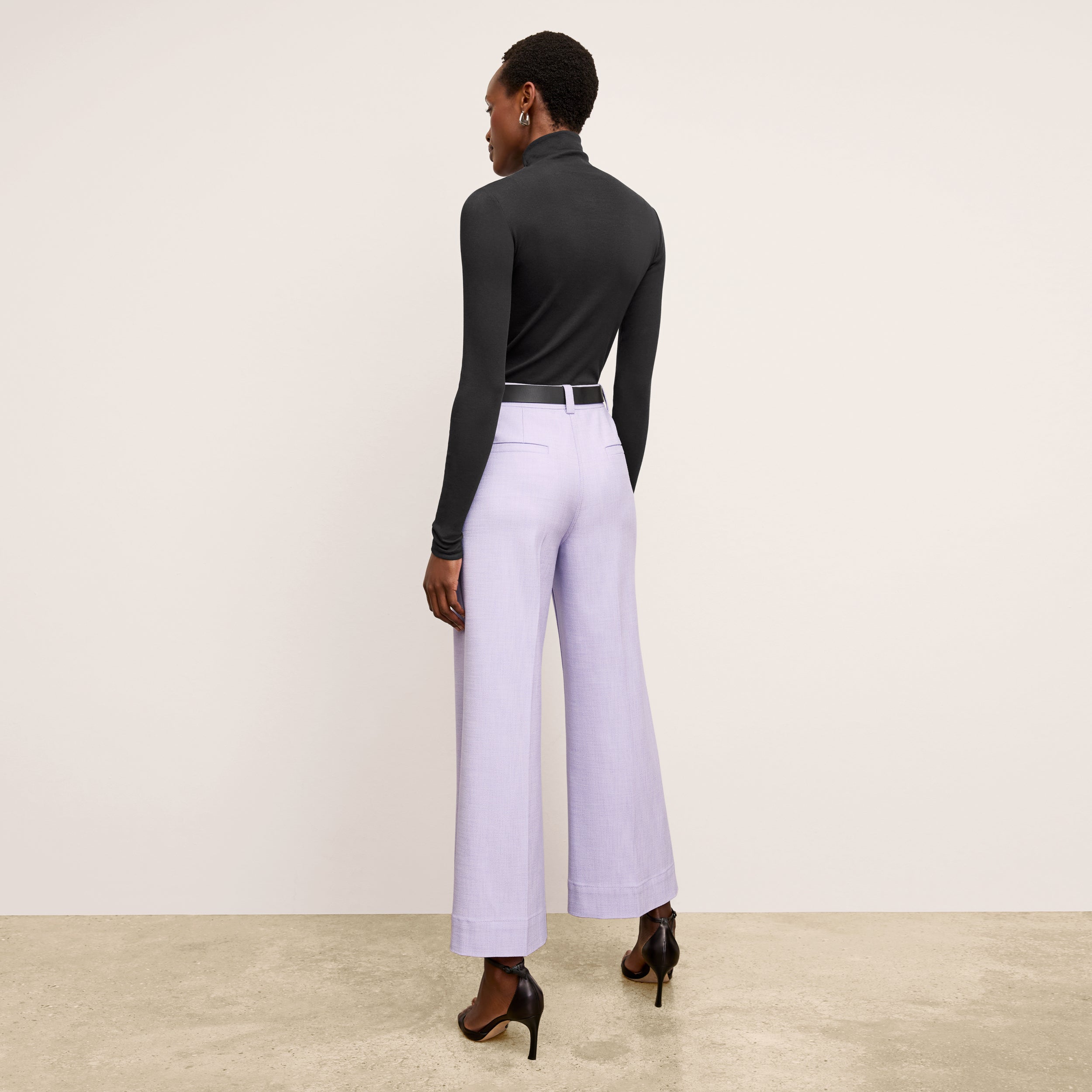 Lani Stretch Tweed Pants in Lilac & Ivory - Comfortable High-Waisted Office Pants for Women | Perfect for Business Casual, Workwear & Professional Outfits