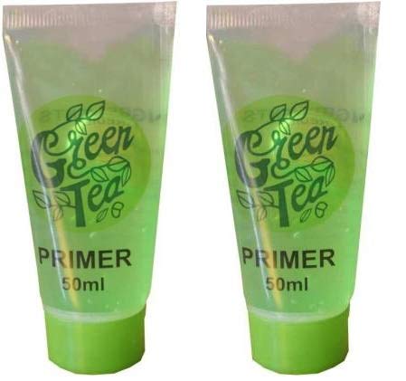 Red Balloons Green Tea Illuminated Waterproof Makeup Primer & Base (2-Pack, 100ml) - Perfect for Long-Lasting Makeup in Humid Weather & Special Events