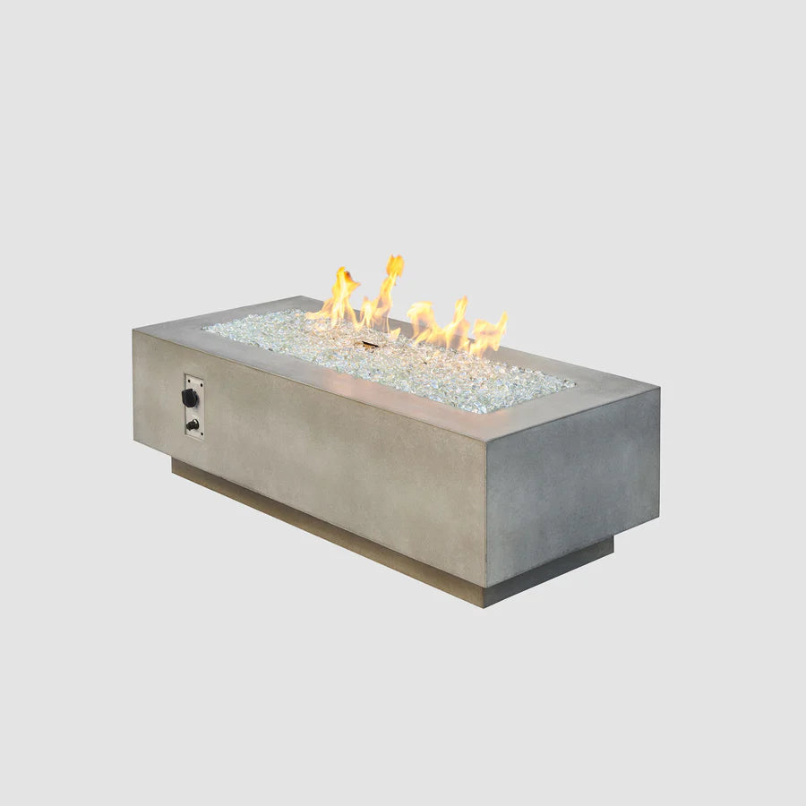 Outdoor Greatroom Cove Linear Gas Fire Pit Table - Modern Patio Heater for Backyard, Deck, and Poolside Gatherings