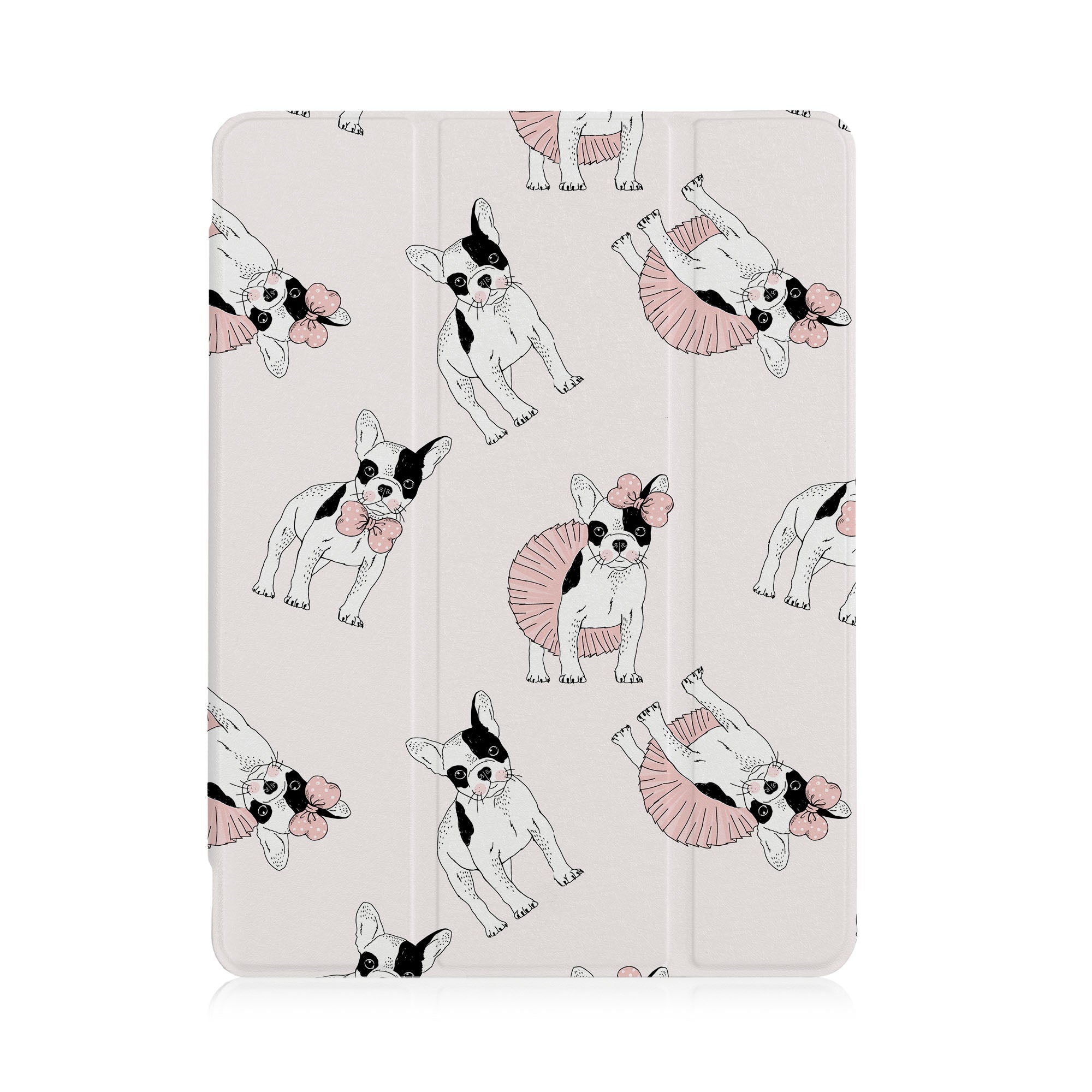 Premium See-Through iPad Case with Dog Design - Slim Protective Cover for iPad Pro/Air/Mini - Perfect for Work, School & Pet Lovers
