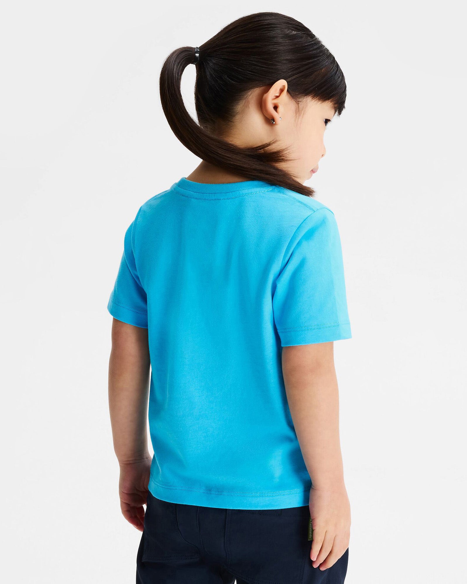 Organic Cotton Kids' Geo Skink T-Shirt - Light Sea Blue | Soft & Comfortable Tee for Boys & Girls | Perfect for Playdates, School & Outdoor Activities