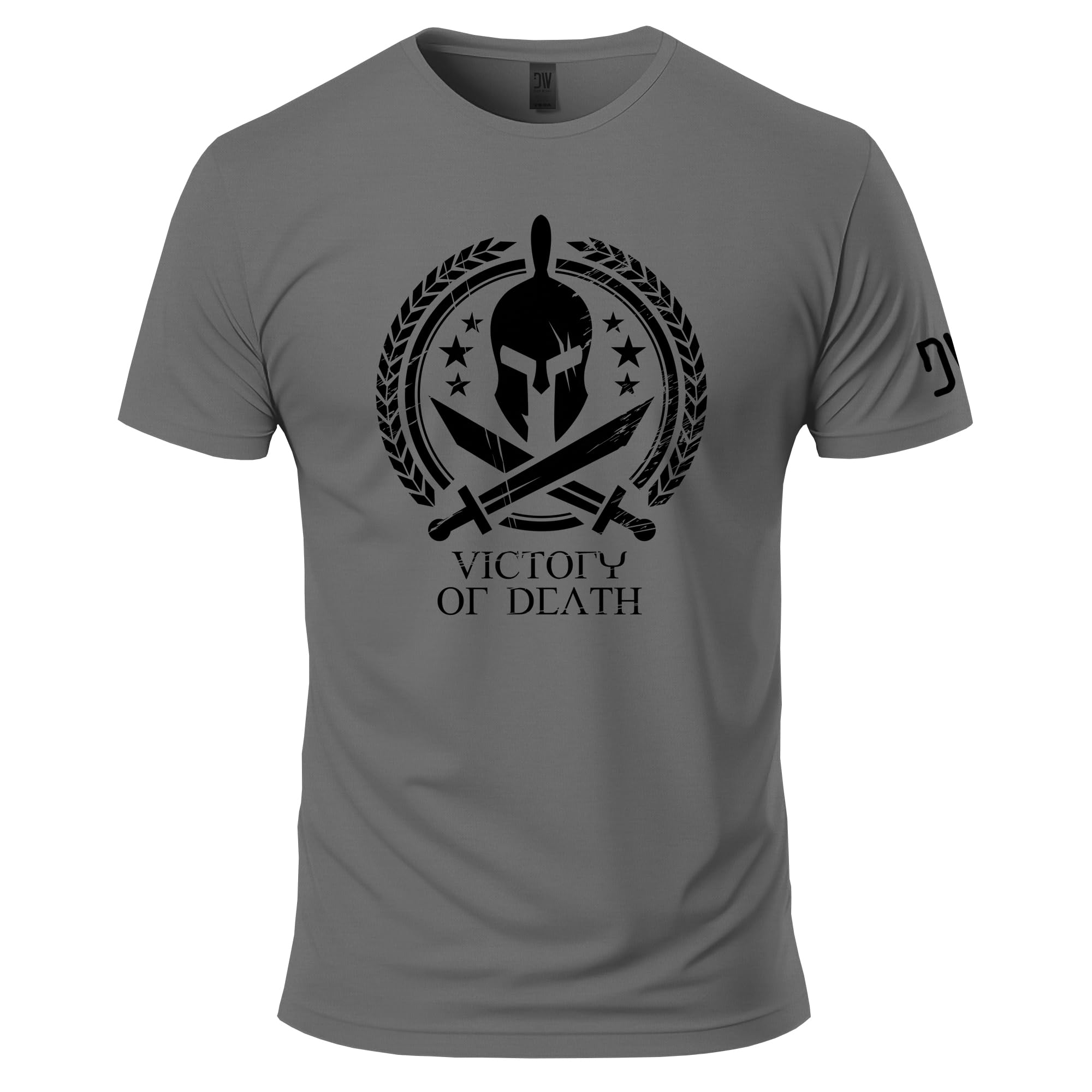 **Dion Wear Men's Graphic T-Shirts - Spartan Warrior Short Sleeve Cotton Tee for Casual Wear & Gym Workouts**