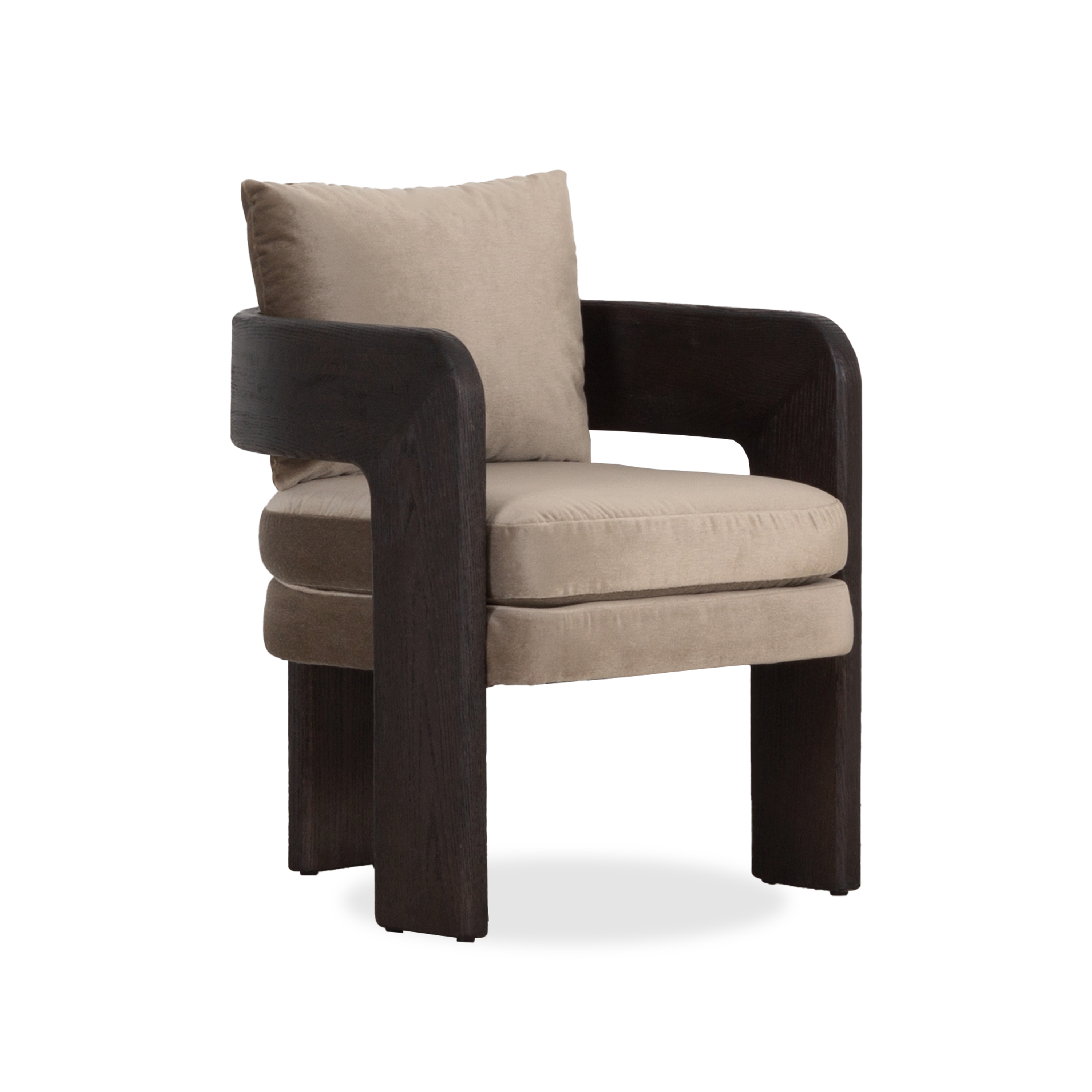 Baril Dining Chair - Modern Wooden Kitchen Chair with Cushion, Comfortable & Sturdy for Dining Room, Kitchen, Breakfast Nook | Perfect for Home, Restaurant, Cafe