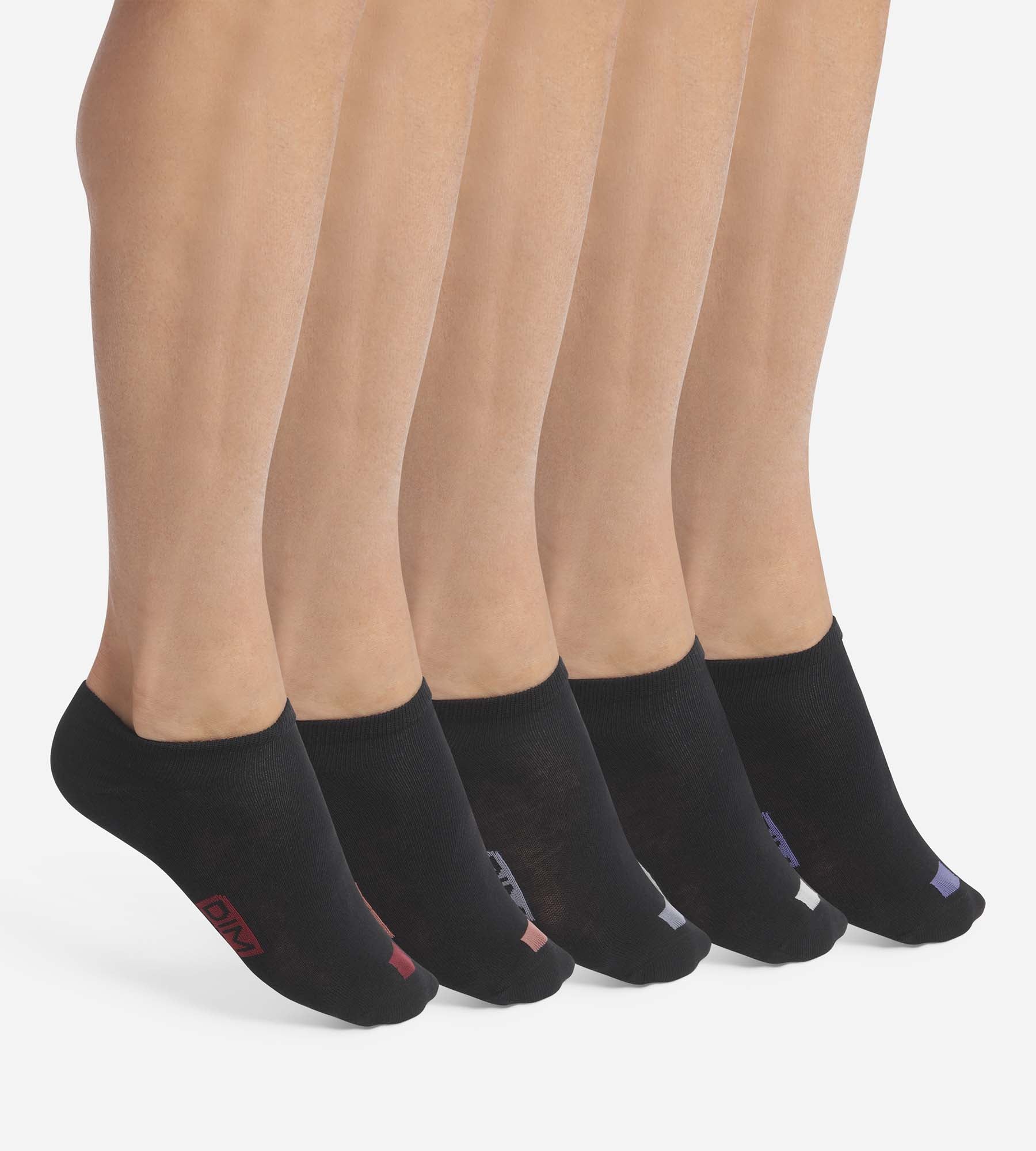 5 Pairs Men's Cotton Black Striped Socks - Breathable & Comfortable for Daily Wear, Sports & Casual Outfits | EcoDim Socks Pack